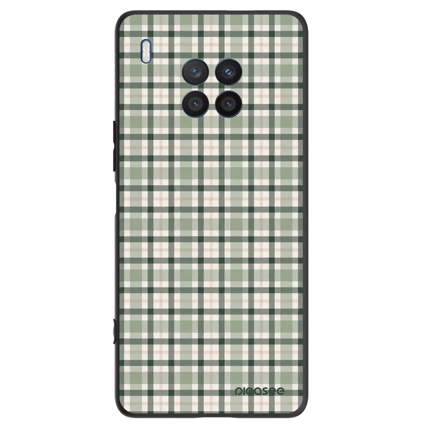 Picasee silikonski črni ovitek za Honor 50 Lite - Sage Tartan