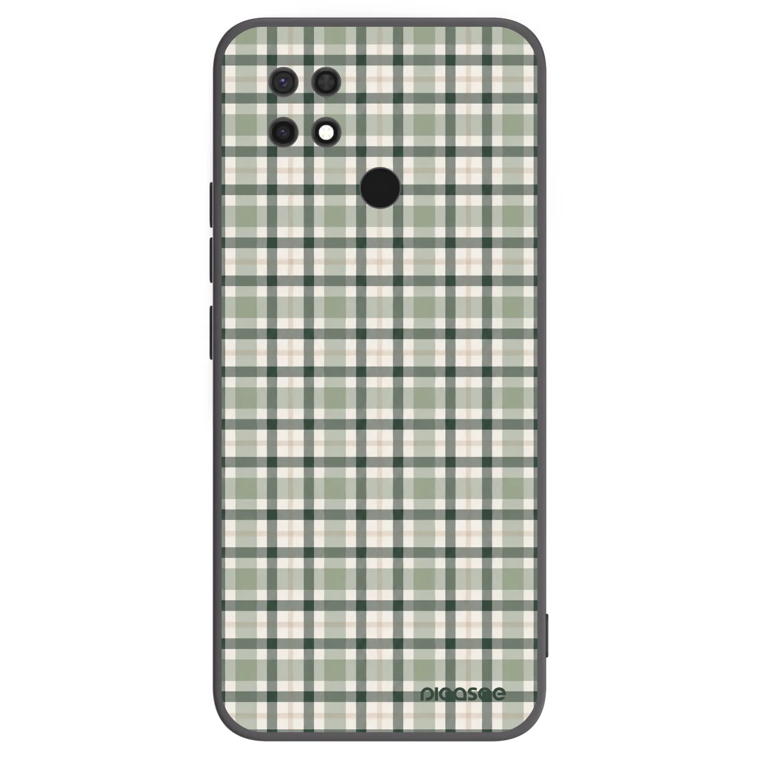 Picasee silikonski črni ovitek za Xiaomi Redmi 10C - Sage Tartan