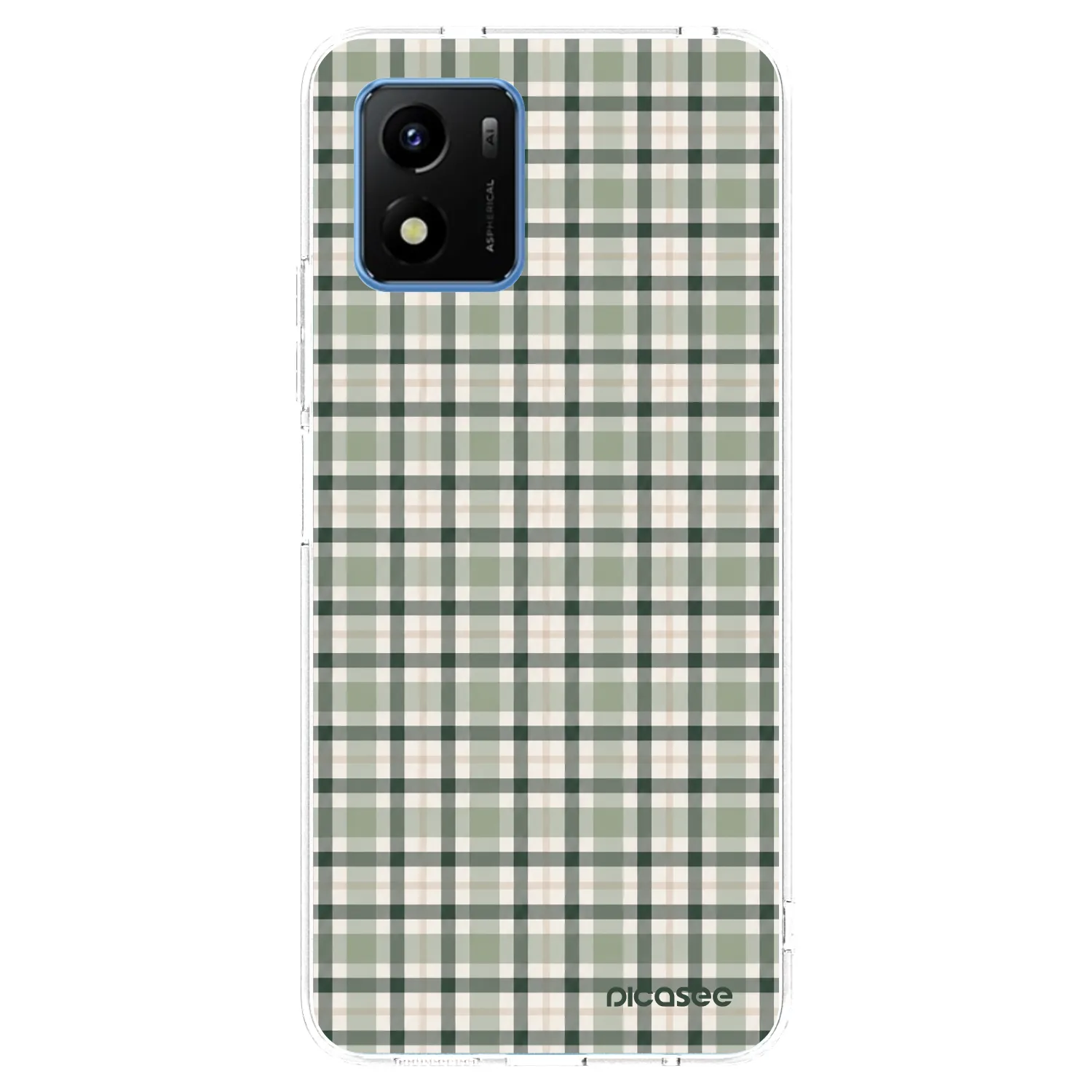 Picasee silikonski prozorni ovitek za Vivo Y01 - Sage Tartan