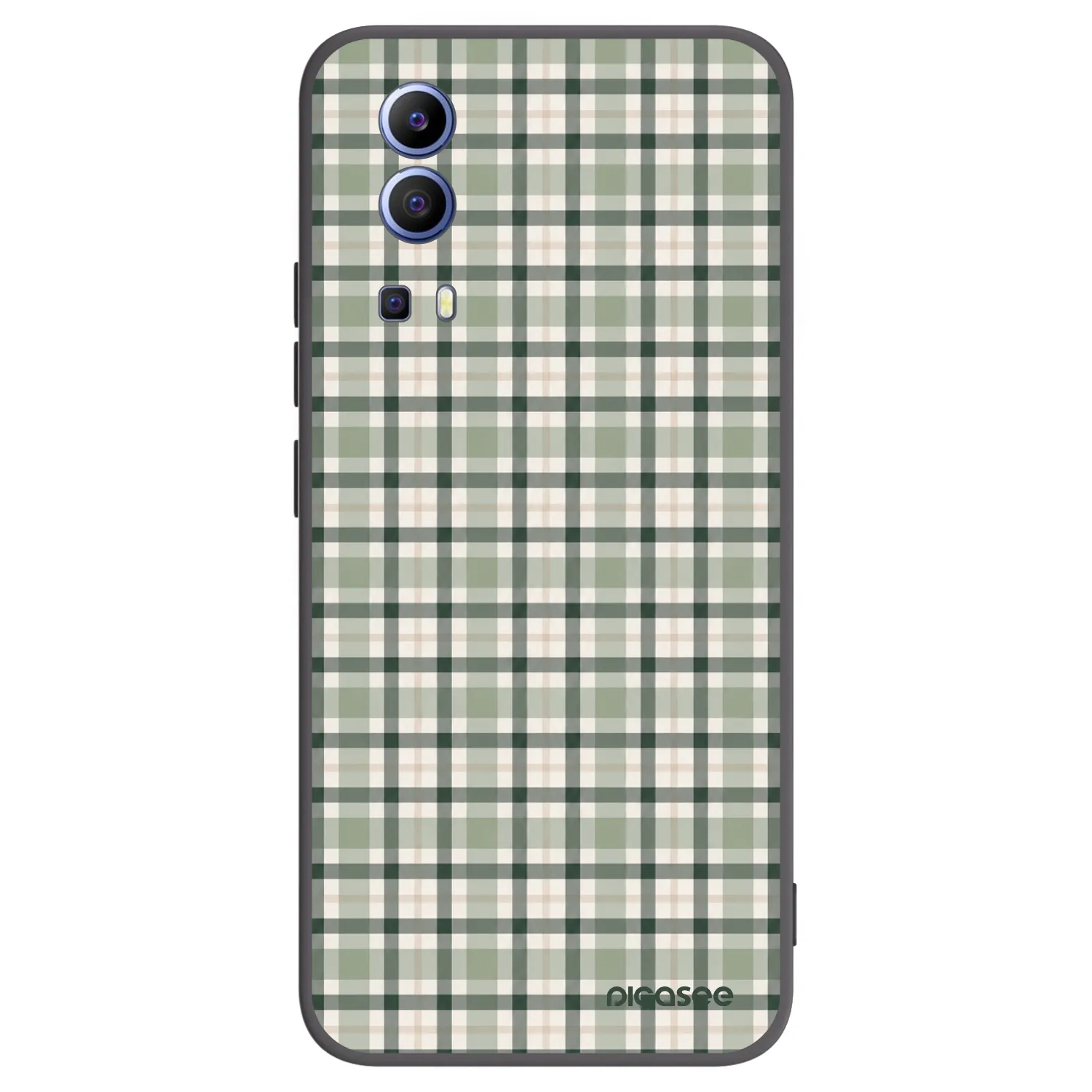 Picasee silikonski črni ovitek za Vivo Y52 5G - Sage Tartan