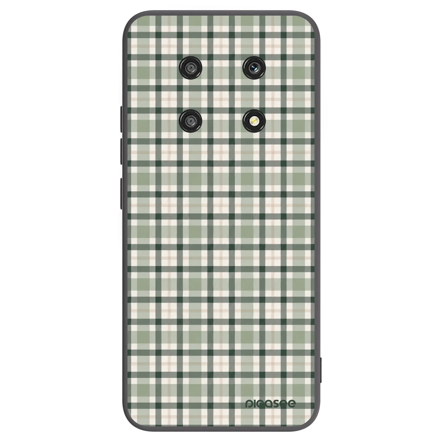 Picasee silikonski črni ovitek za Honor Magic4 Lite 5G - Sage Tartan