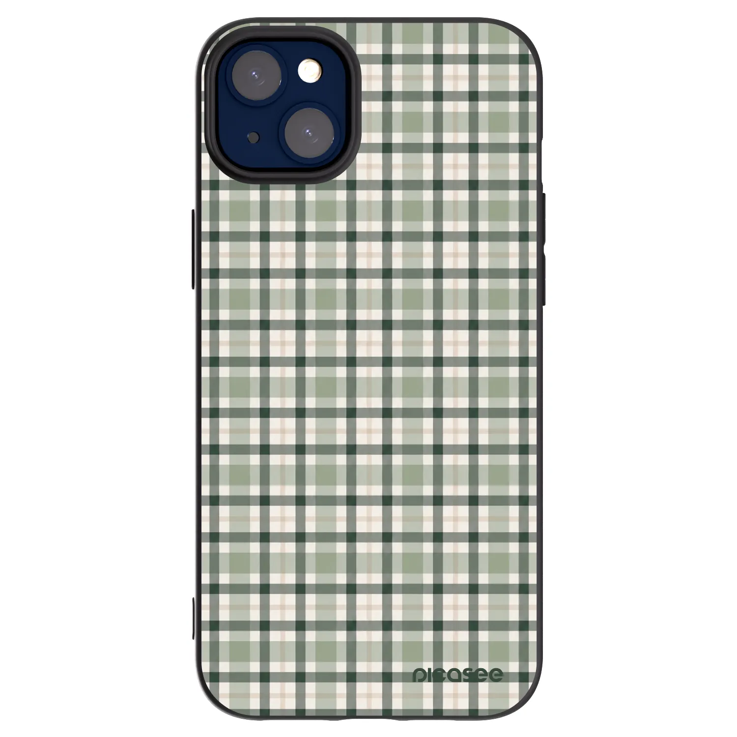 Picasee silikonski črni ovitek za Apple iPhone 14 Plus - Sage Tartan