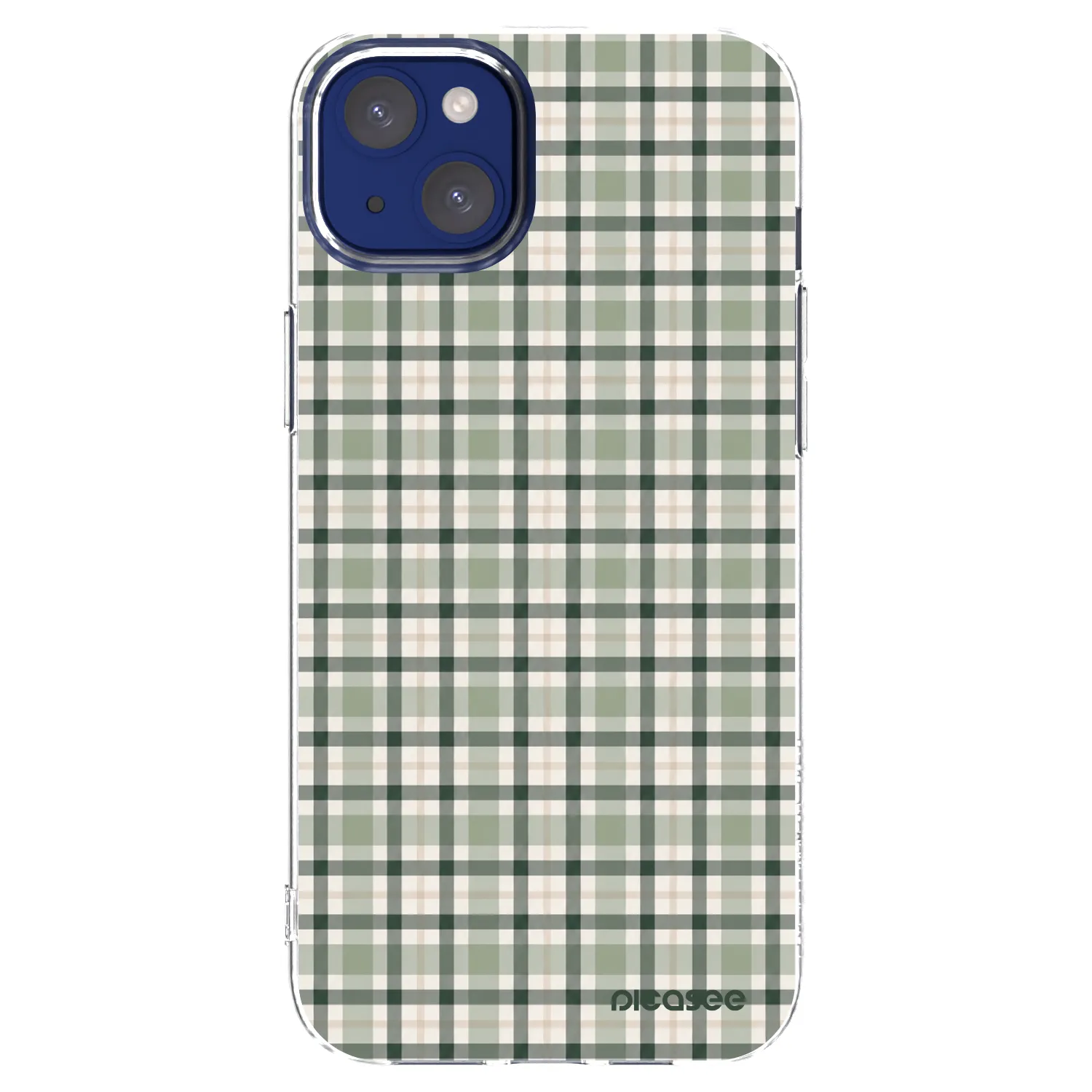 Picasee silikonski prozorni ovitek za Apple iPhone 14 Plus - Sage Tartan