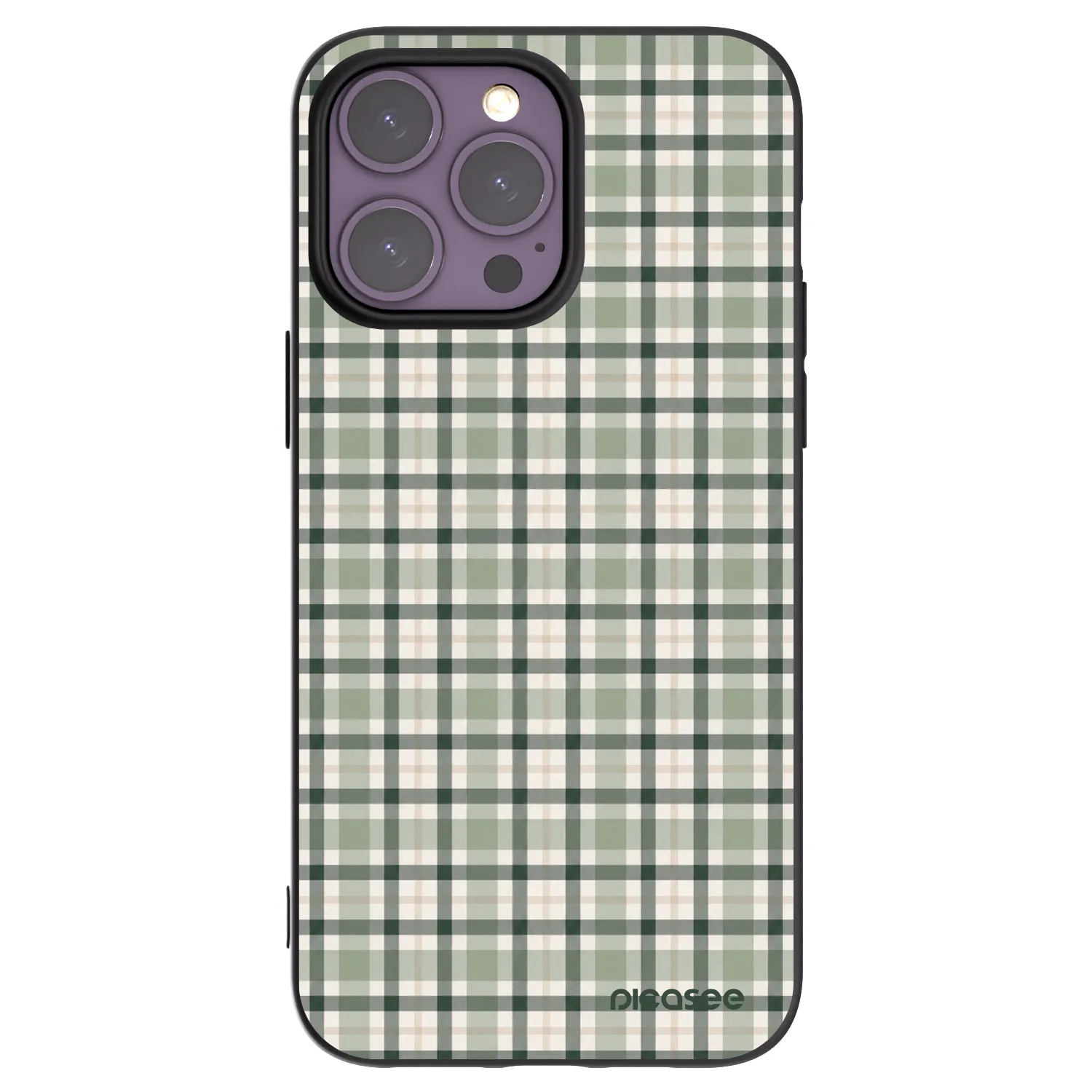 Picasee silikonski črni ovitek za Apple iPhone 14 Pro Max - Sage Tartan