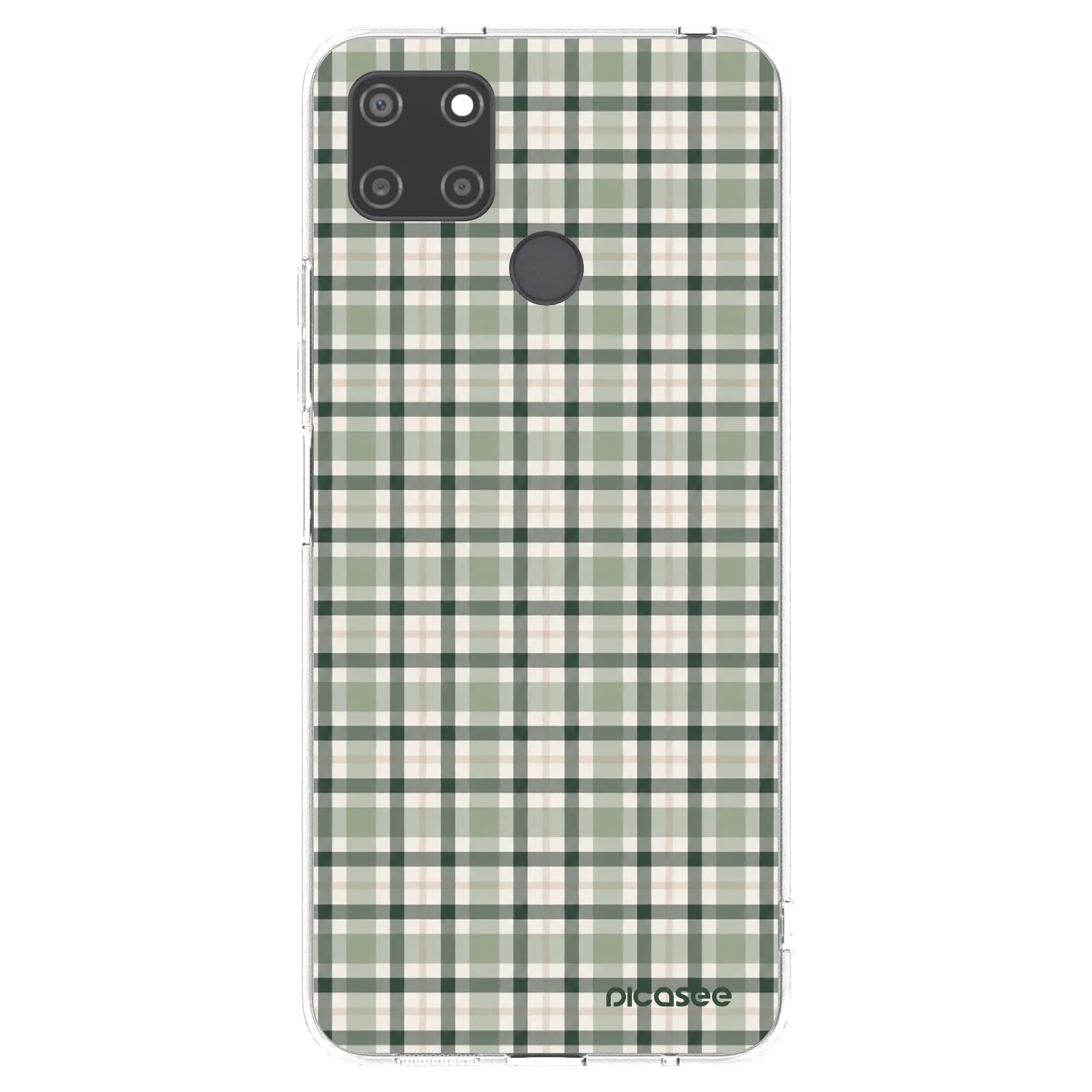 Picasee silikonski prozorni ovitek za Realme C21Y - Sage Tartan