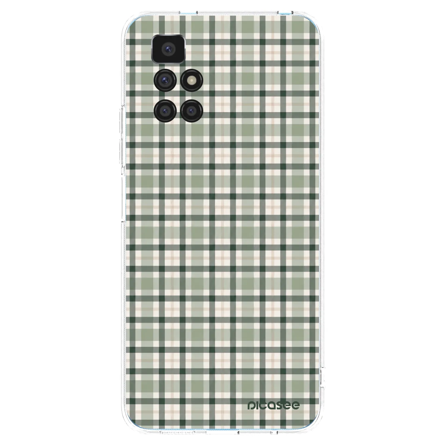 Picasee silikonski prozorni ovitek za Xiaomi Redmi 10 (2022) - Sage Tartan