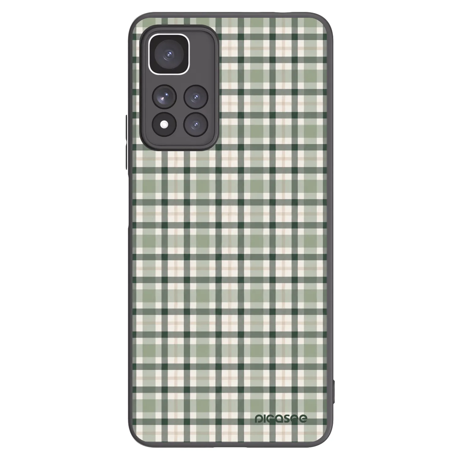 Picasee silikonski črni ovitek za Xiaomi Redmi Note 11 Pro+ 5G - Sage Tartan