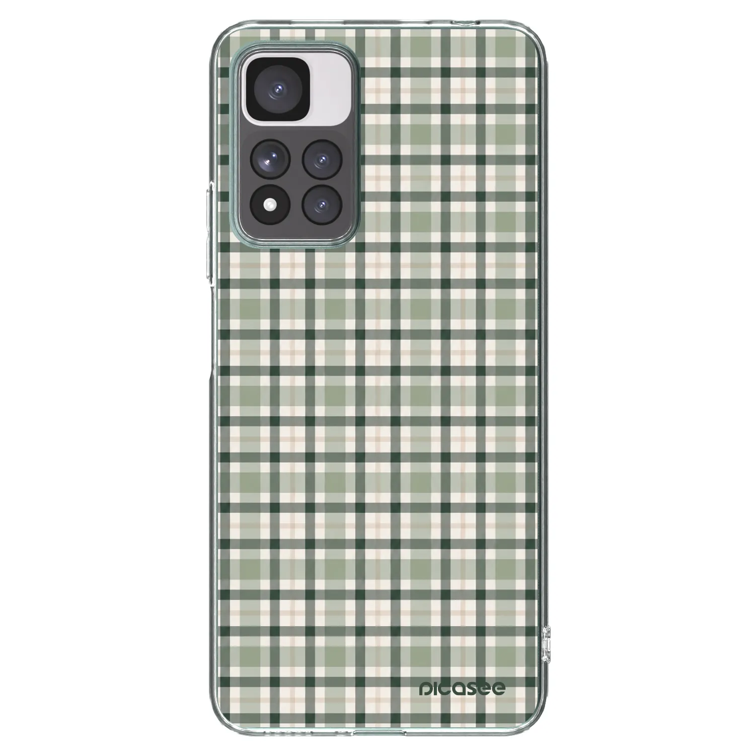 Picasee silikonski prozorni ovitek za Xiaomi Redmi Note 11 Pro+ 5G - Sage Tartan