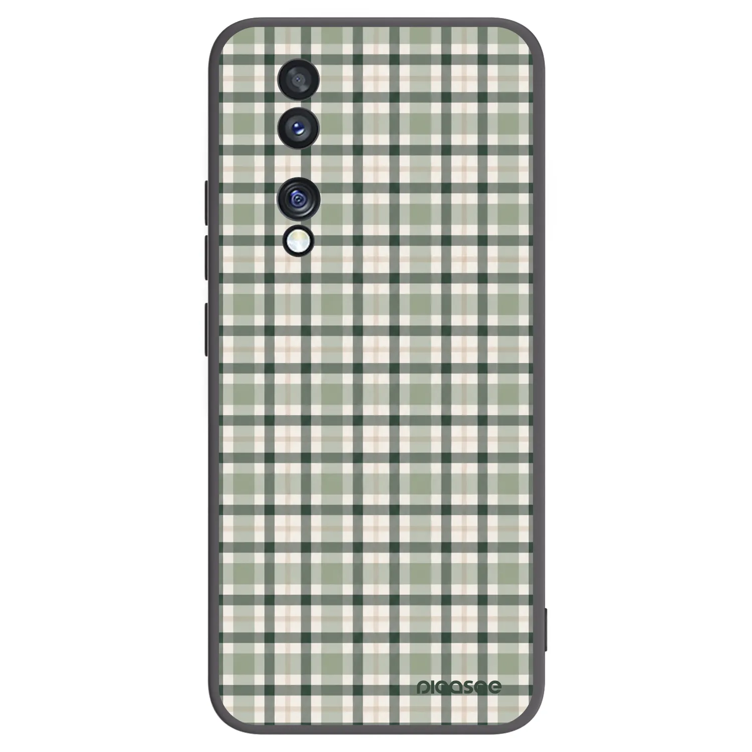 Picasee silikonski črni ovitek za Honor 70 - Sage Tartan