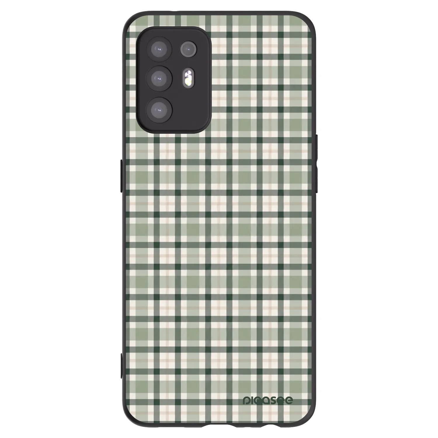 Picasee silikonski črni ovitek za OPPO A94 5G - Sage Tartan