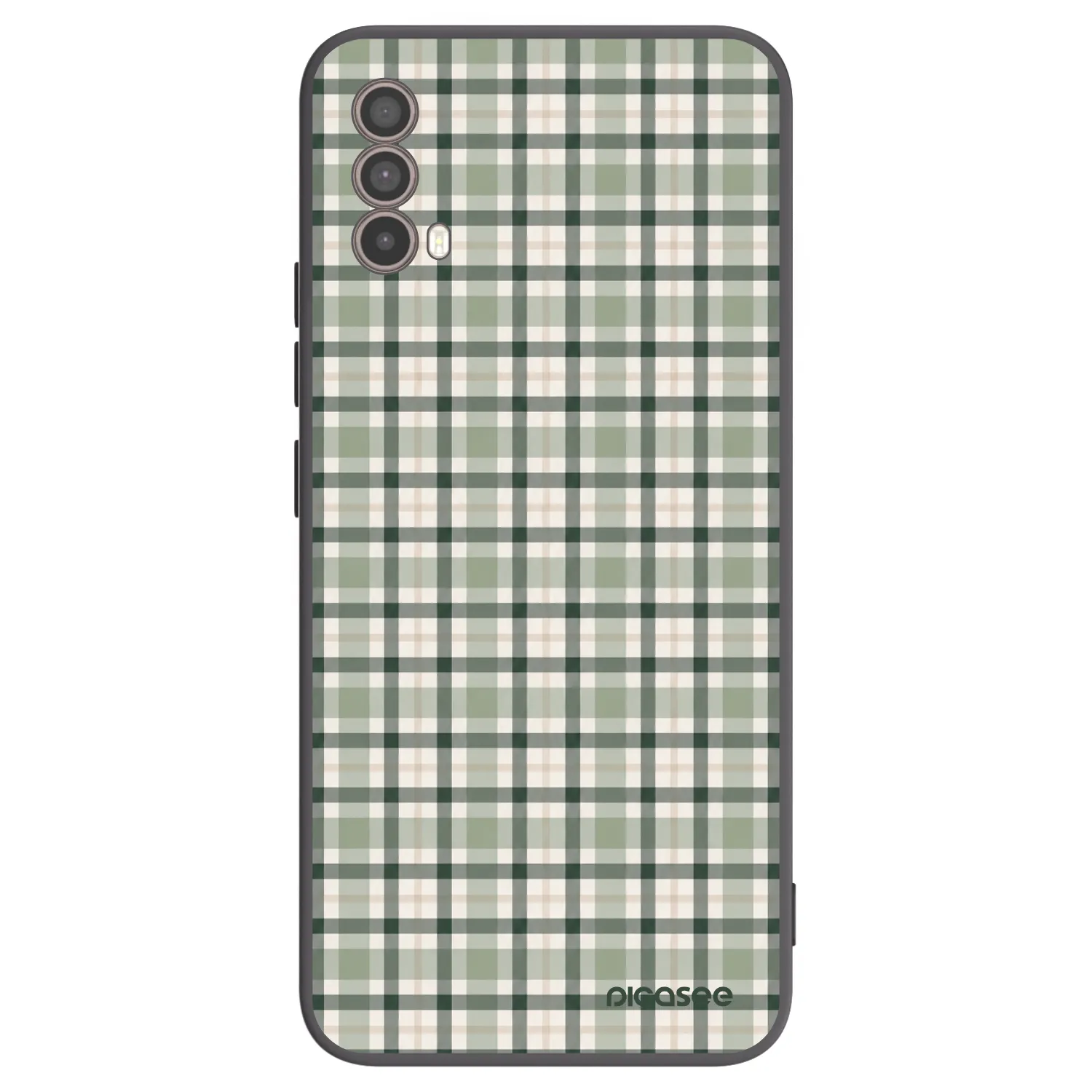Picasee silikonski črni ovitek za Motorola Moto E40 - Sage Tartan
