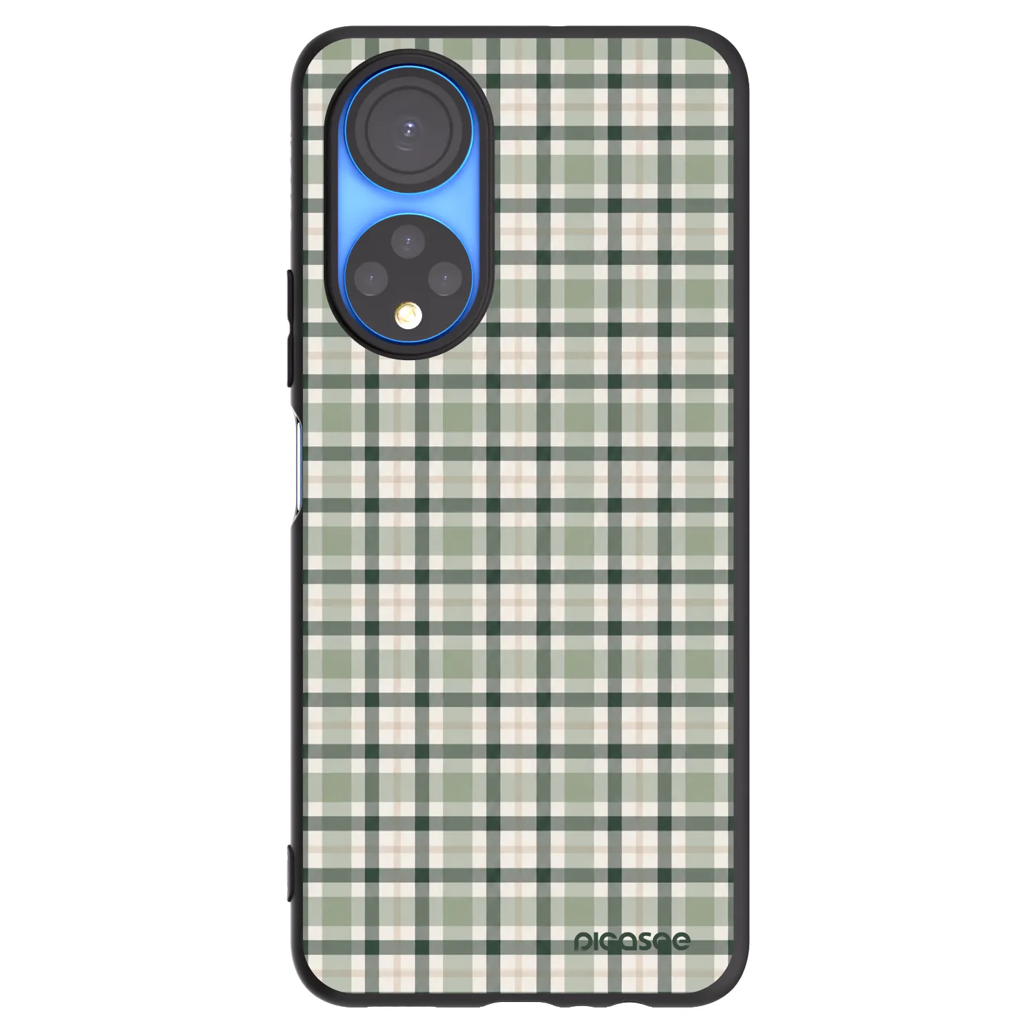 Picasee silikonski črni ovitek za Honor X7 - Sage Tartan
