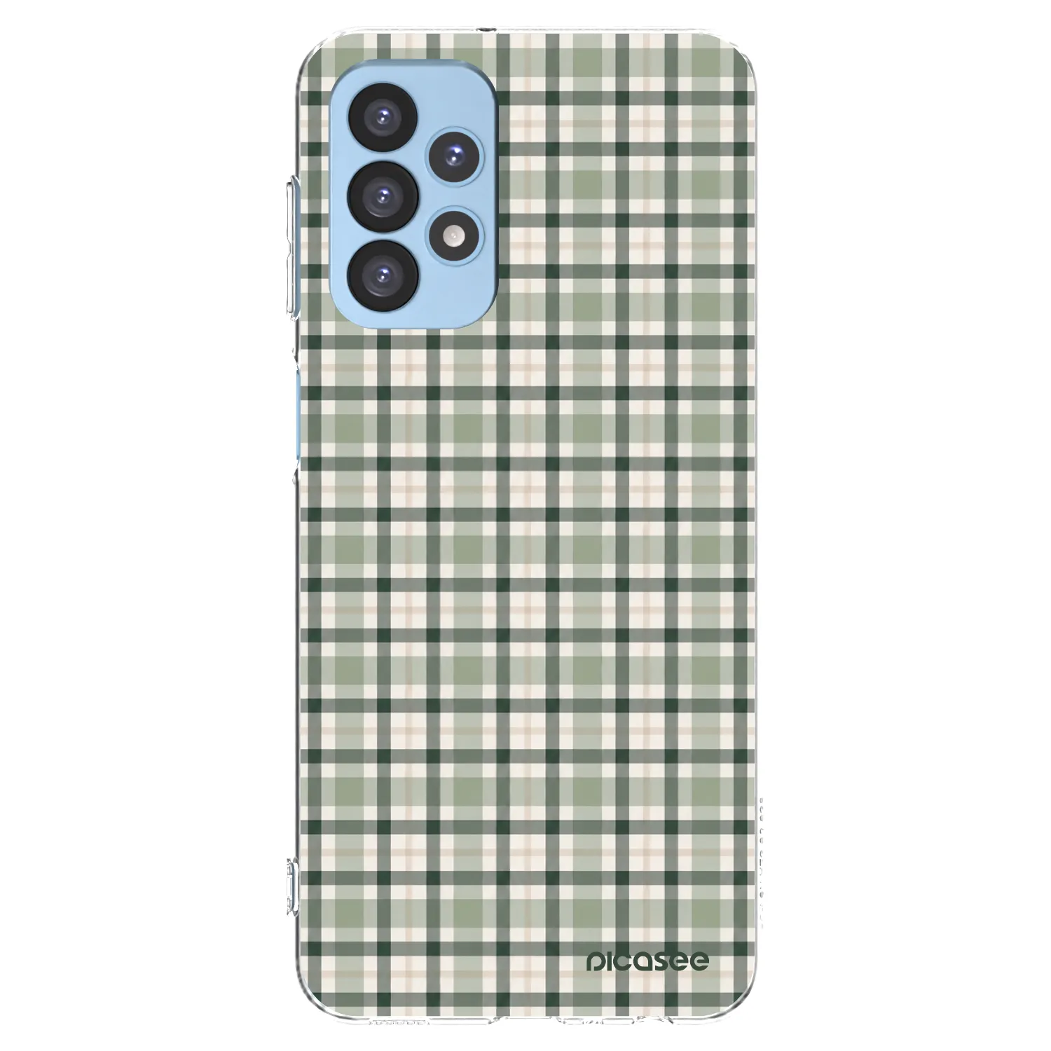 Picasee silikonski prozorni ovitek za Samsung Galaxy A23 A235F 4G - Sage Tartan