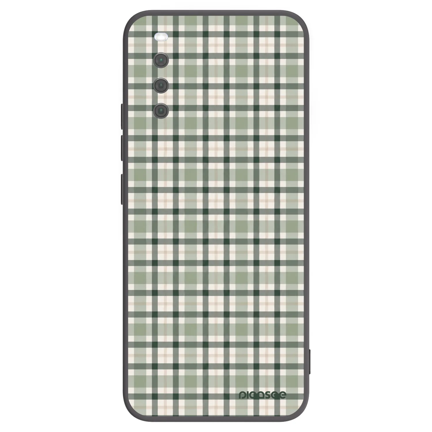 Picasee silikonski črni ovitek za Sony Xperia 10 III - Sage Tartan