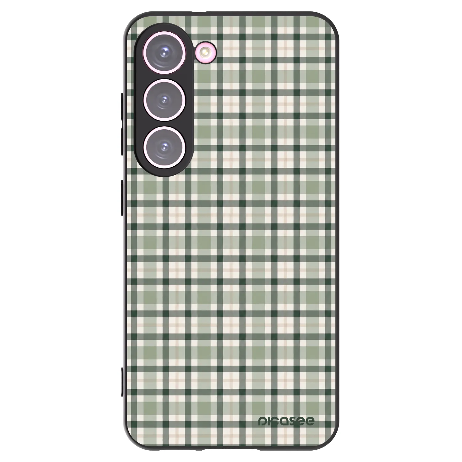 Picasee silikonski črni ovitek za Samsung Galaxy S23 5G - Sage Tartan