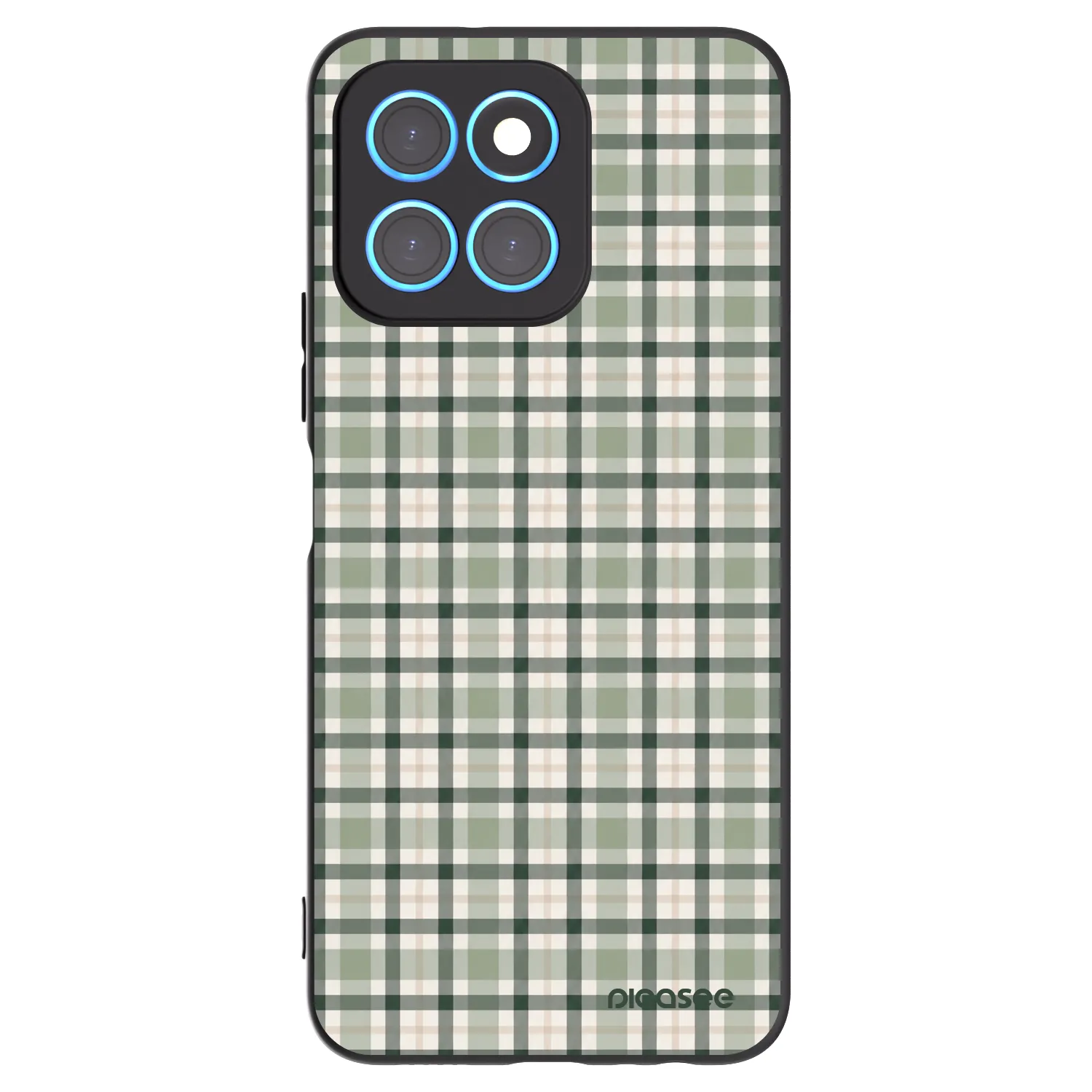Picasee silikonski črni ovitek za Honor X6 - Sage Tartan