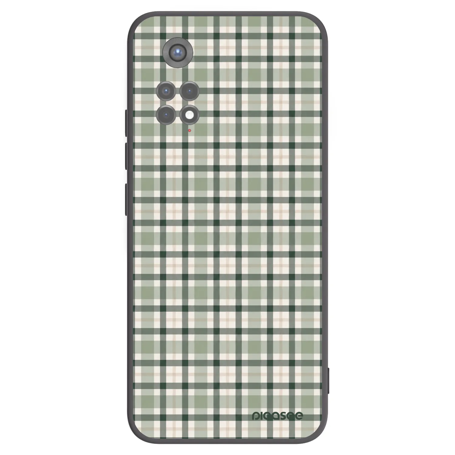 Picasee silikonski črni ovitek za Xiaomi Redmi Note 11S 5G - Sage Tartan