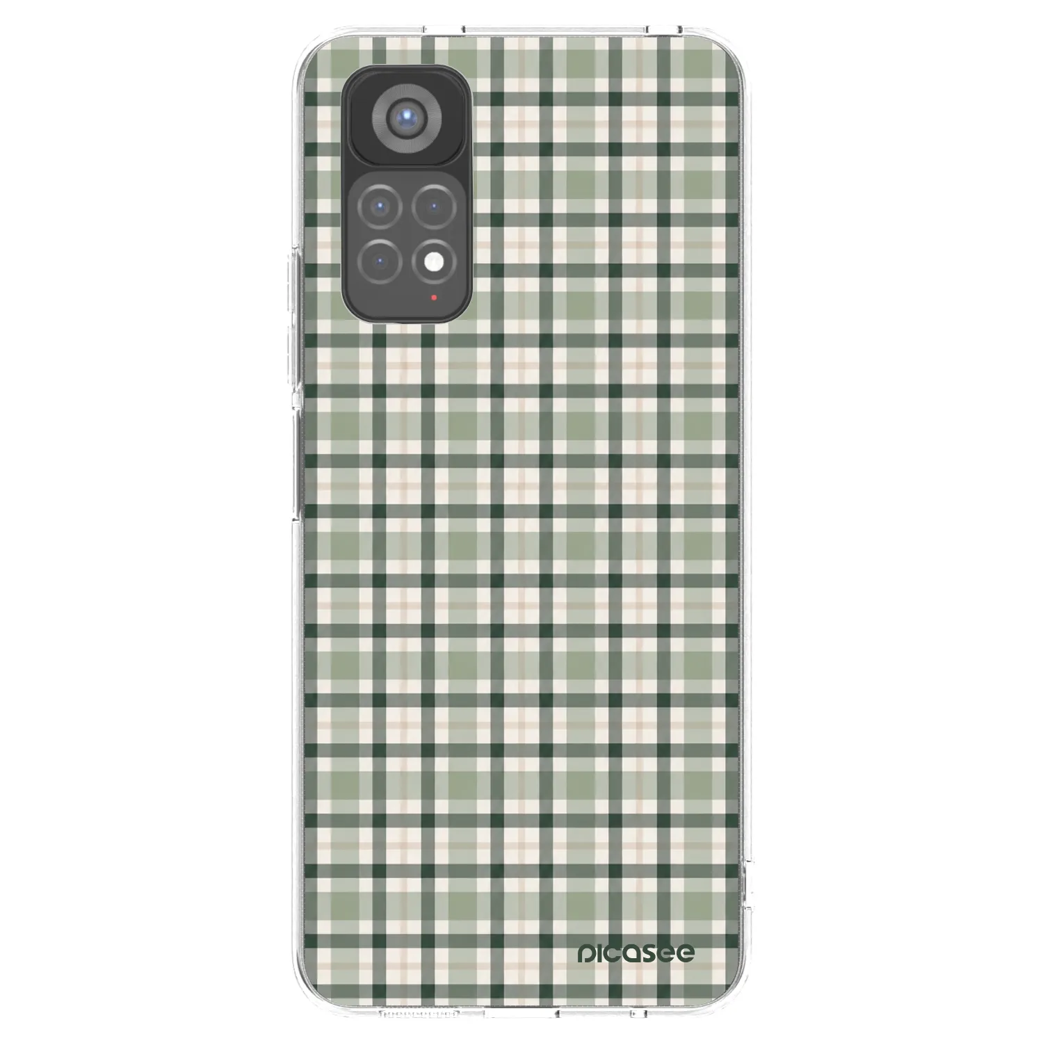 Picasee silikonski prozorni ovitek za Xiaomi Redmi Note 11S 5G - Sage Tartan