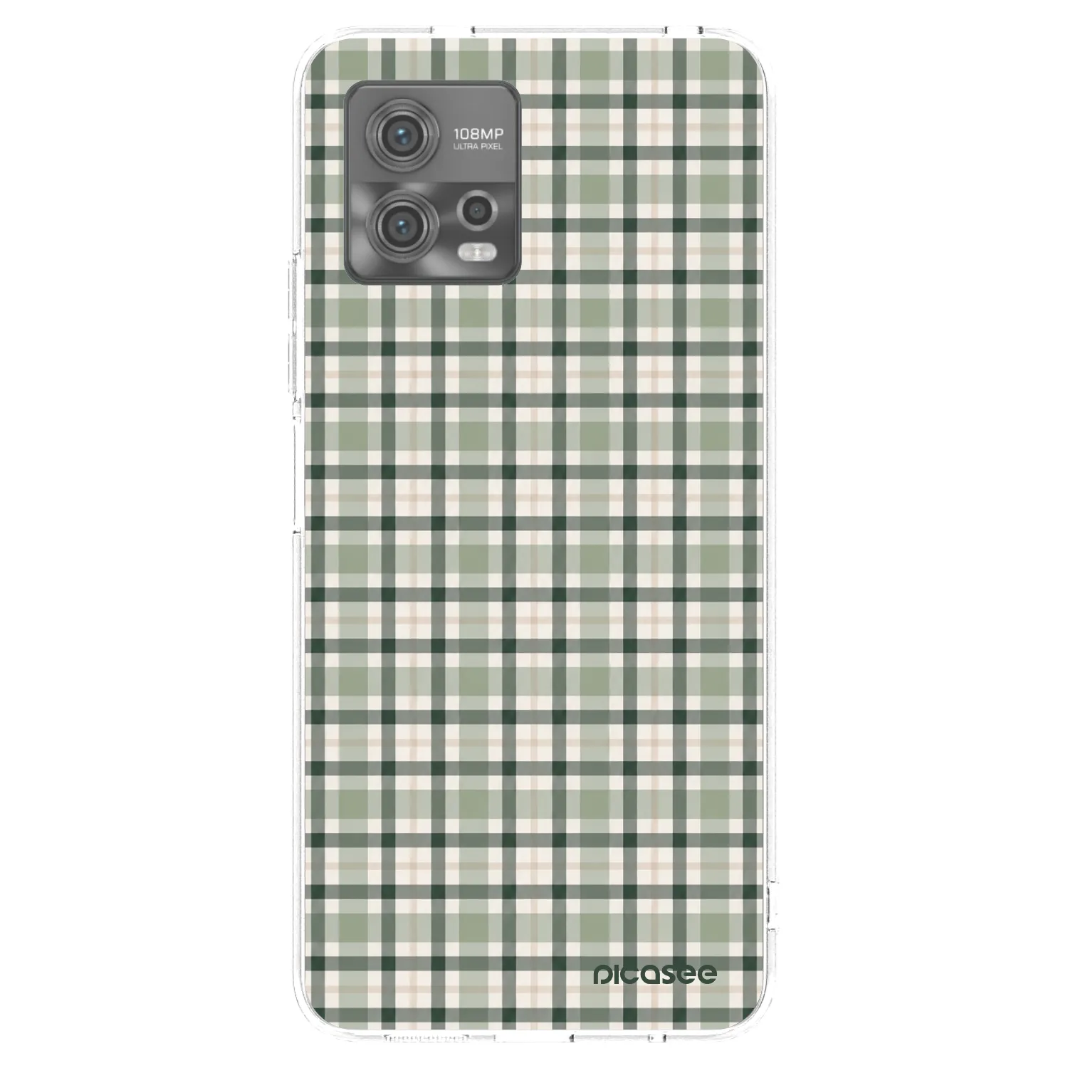 Picasee silikonski prozorni ovitek za Motorola Moto G72 - Sage Tartan