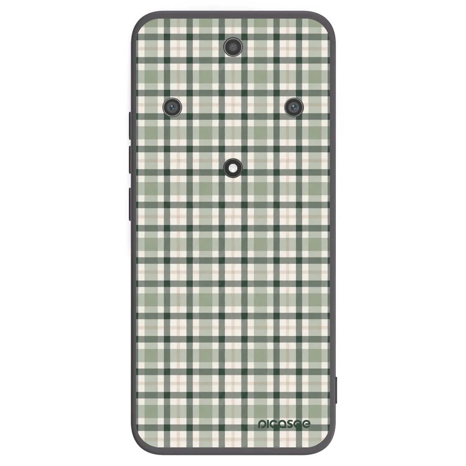 Picasee silikonski črni ovitek za Honor Magic5 Lite 5G - Sage Tartan