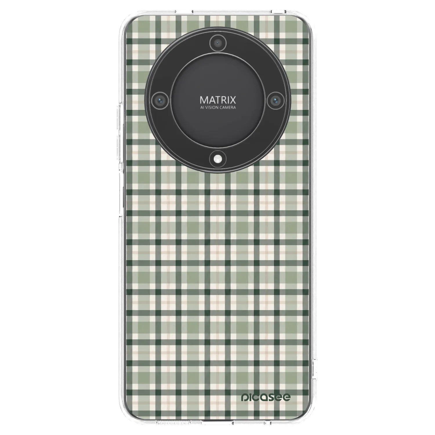 Picasee silikonski prozorni ovitek za Honor Magic5 Lite 5G - Sage Tartan