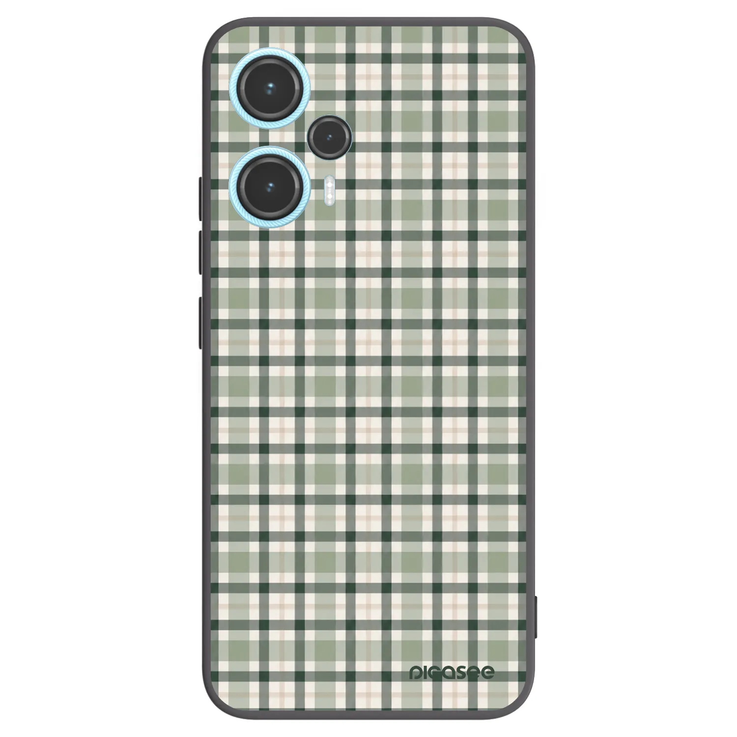 Picasee silikonski črni ovitek za Xiaomi Poco F5 - Sage Tartan