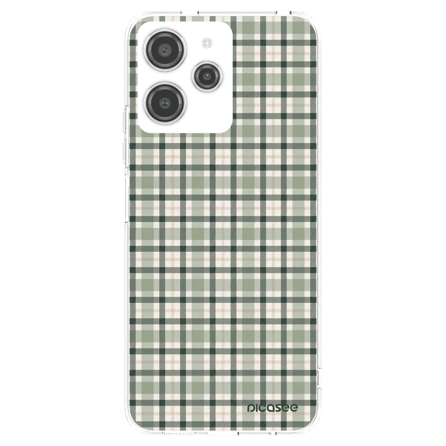 Picasee silikonski prozorni ovitek za Xiaomi Redmi 12 4G - Sage Tartan