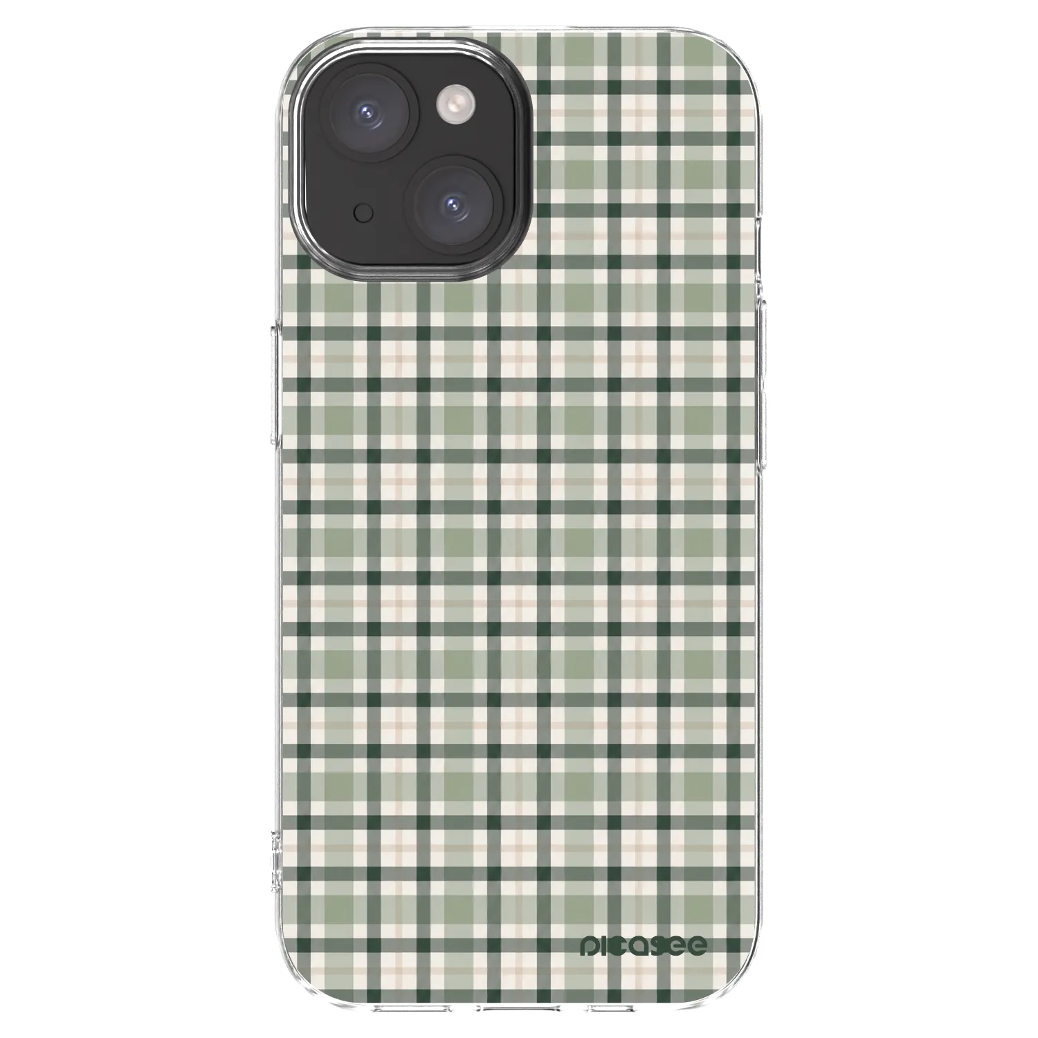 Picasee silikonski prozorni ovitek za Apple iPhone 15 - Sage Tartan