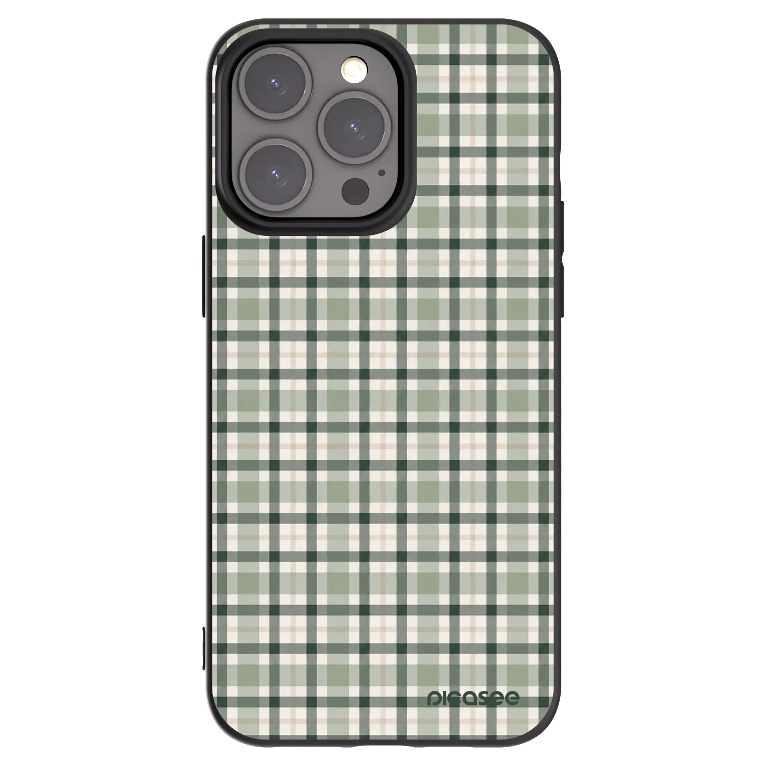 Picasee silikonski črni ovitek za Apple iPhone 15 Pro Max - Sage Tartan