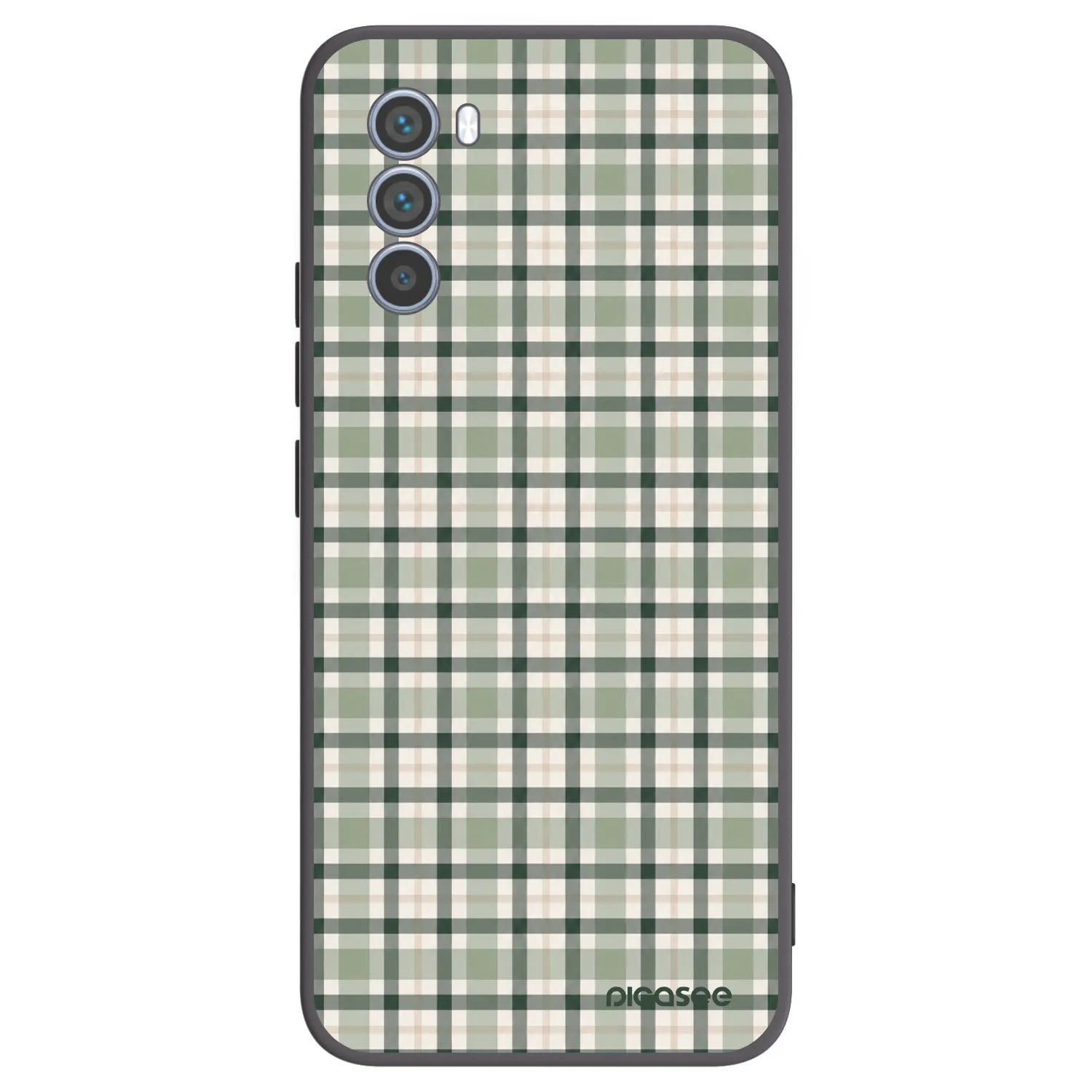 Picasee silikonski črni ovitek za Motorola Moto G62 - Sage Tartan