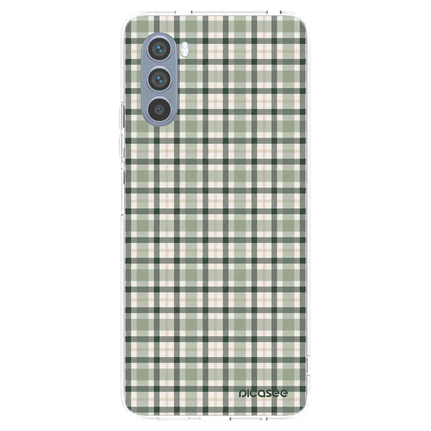 Picasee silikonski prozorni ovitek za Motorola Moto G62 - Sage Tartan