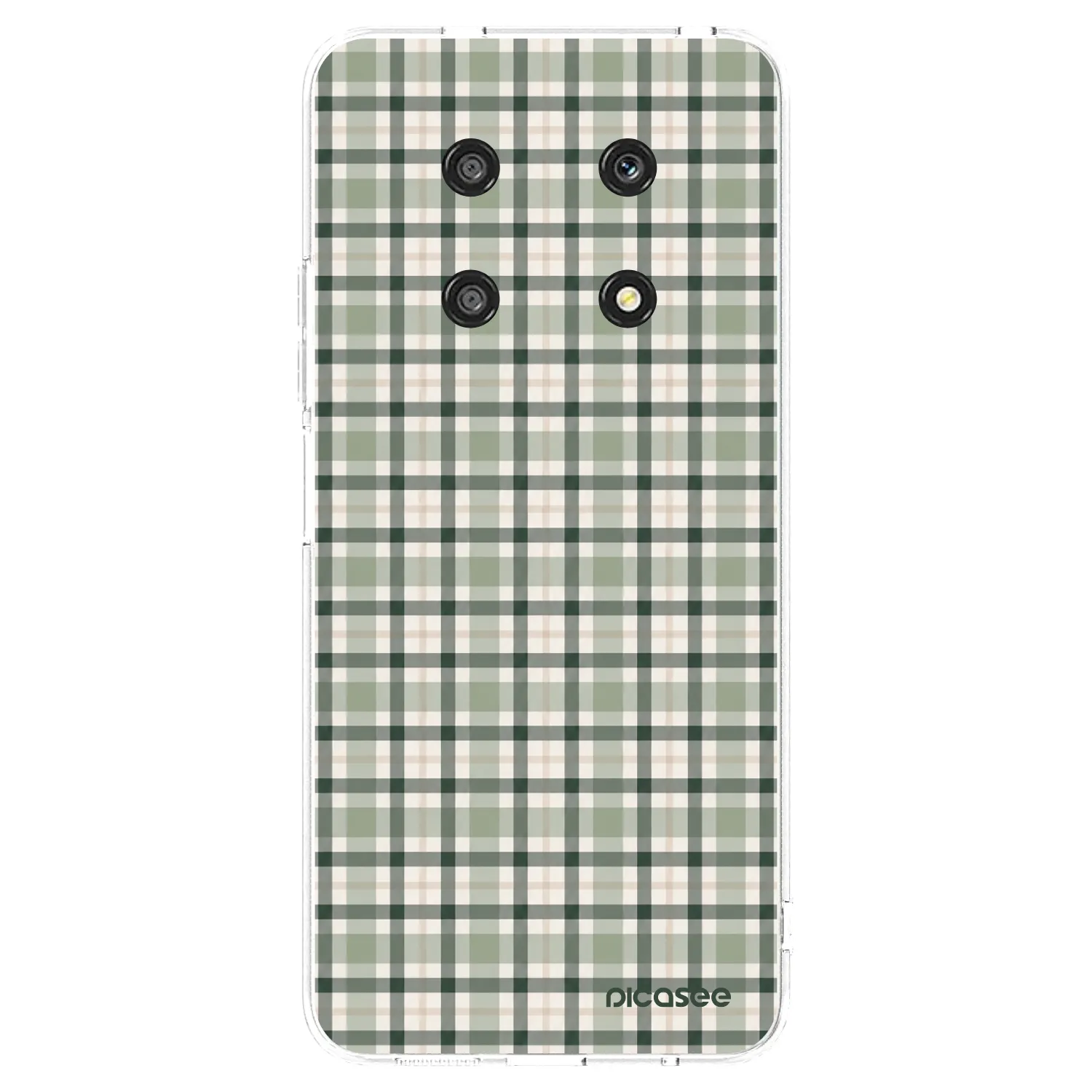 Picasee silikonski prozorni ovitek za Honor Magic4 Lite 5G - Sage Tartan