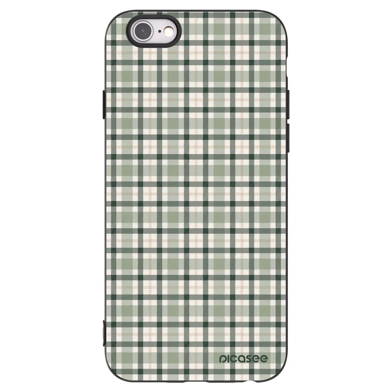 Picasee silikonski črni ovitek za Apple iPhone 6/6S - Sage Tartan