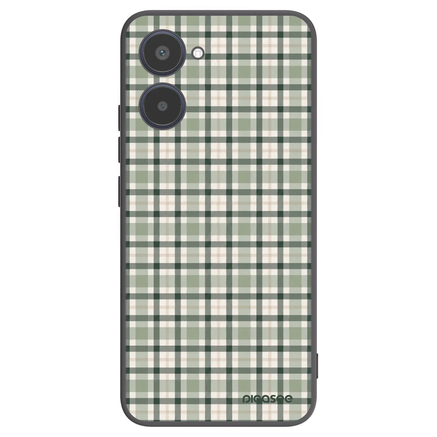 Picasee silikonski črni ovitek za Realme 10 4G - Sage Tartan