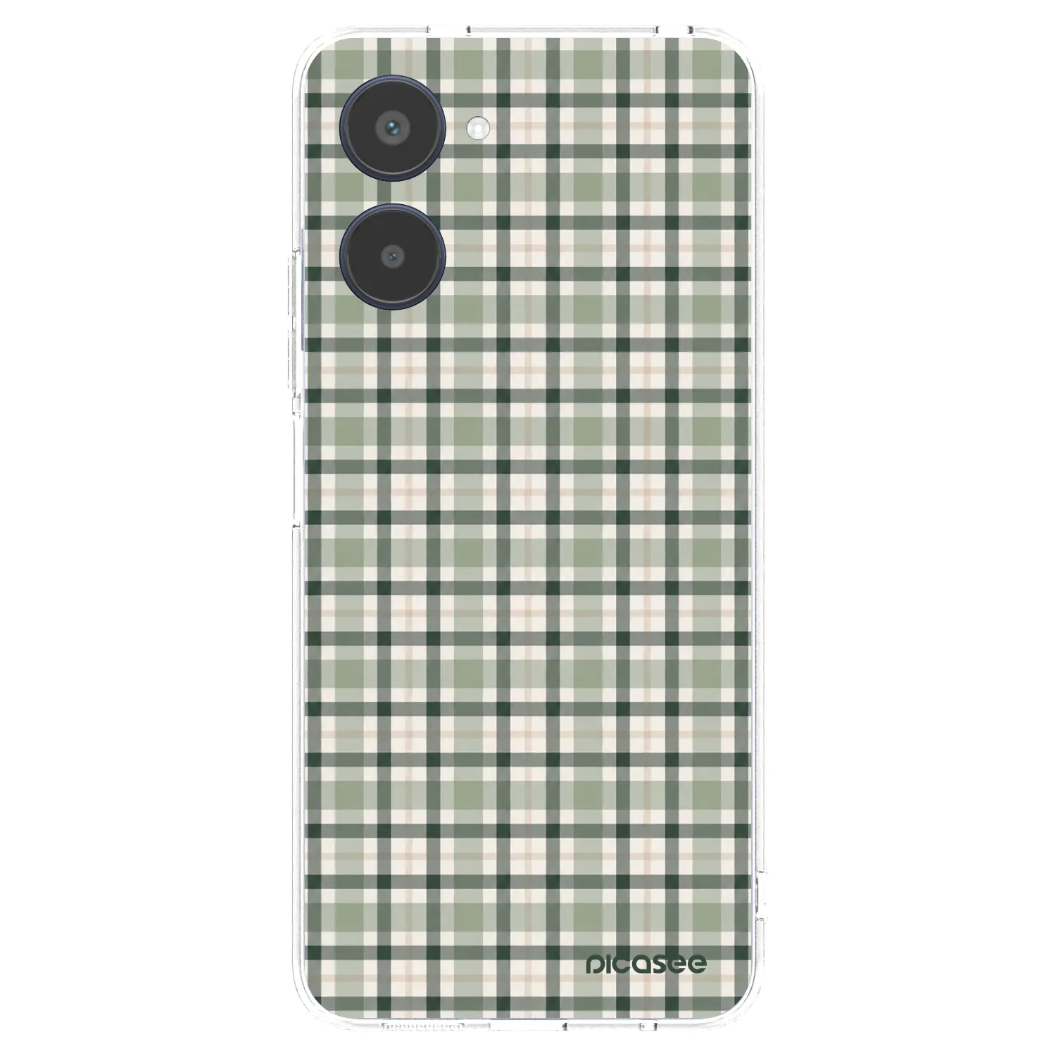 Picasee silikonski prozorni ovitek za Realme 10 4G - Sage Tartan
