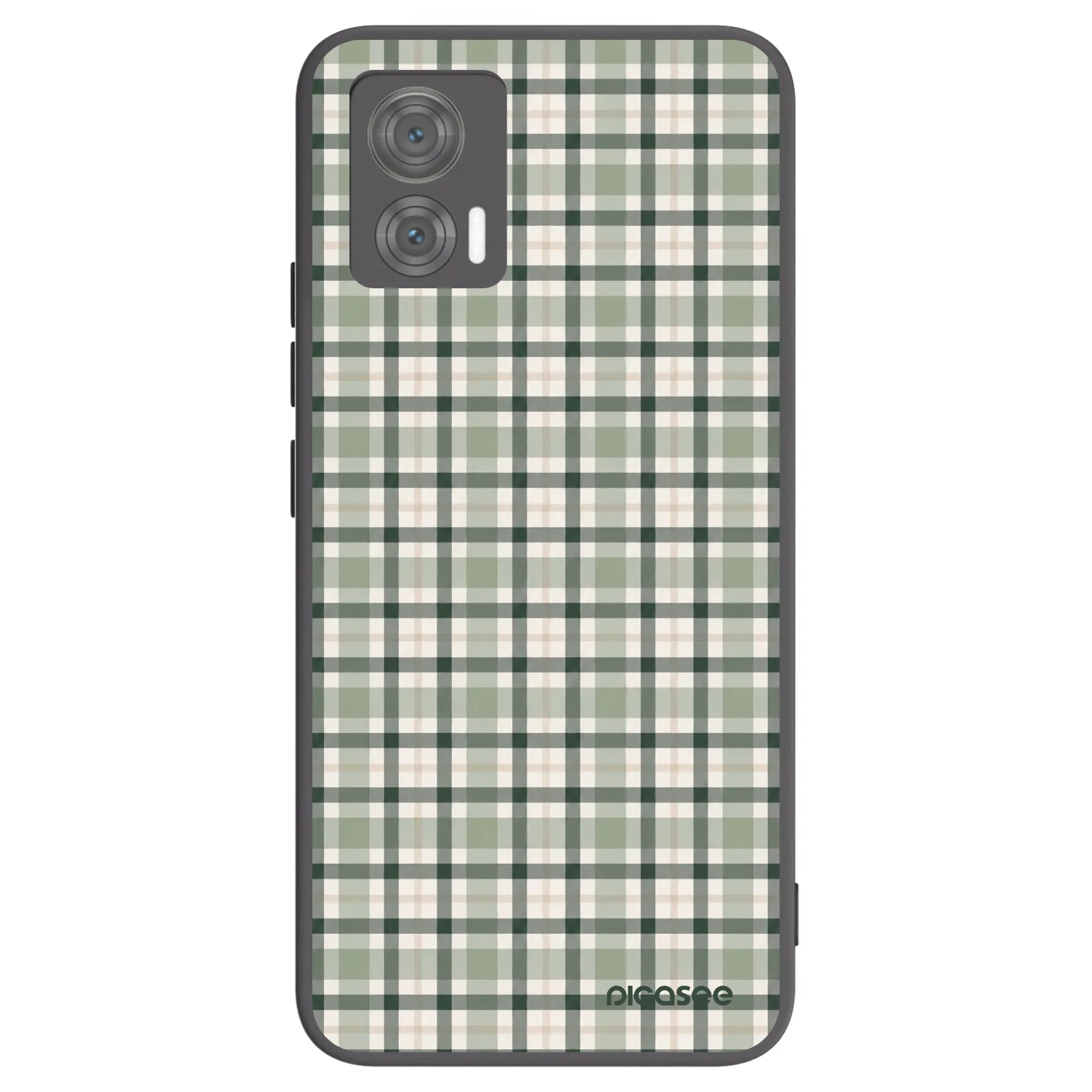Picasee silikonski črni ovitek za Motorola Edge 30 Neo - Sage Tartan
