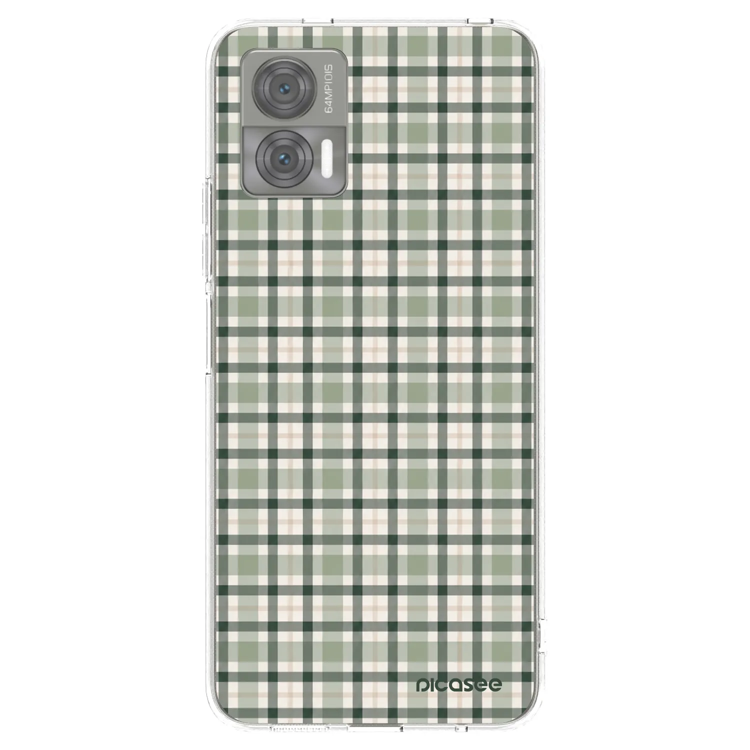 Picasee silikonski prozorni ovitek za Motorola Edge 30 Neo - Sage Tartan