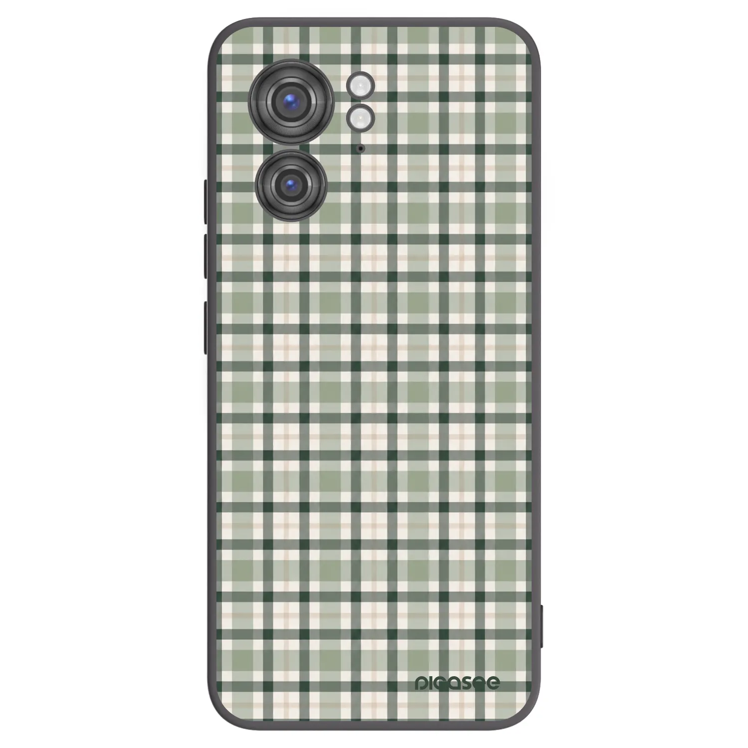 Picasee silikonski črni ovitek za Motorola Edge 40 - Sage Tartan