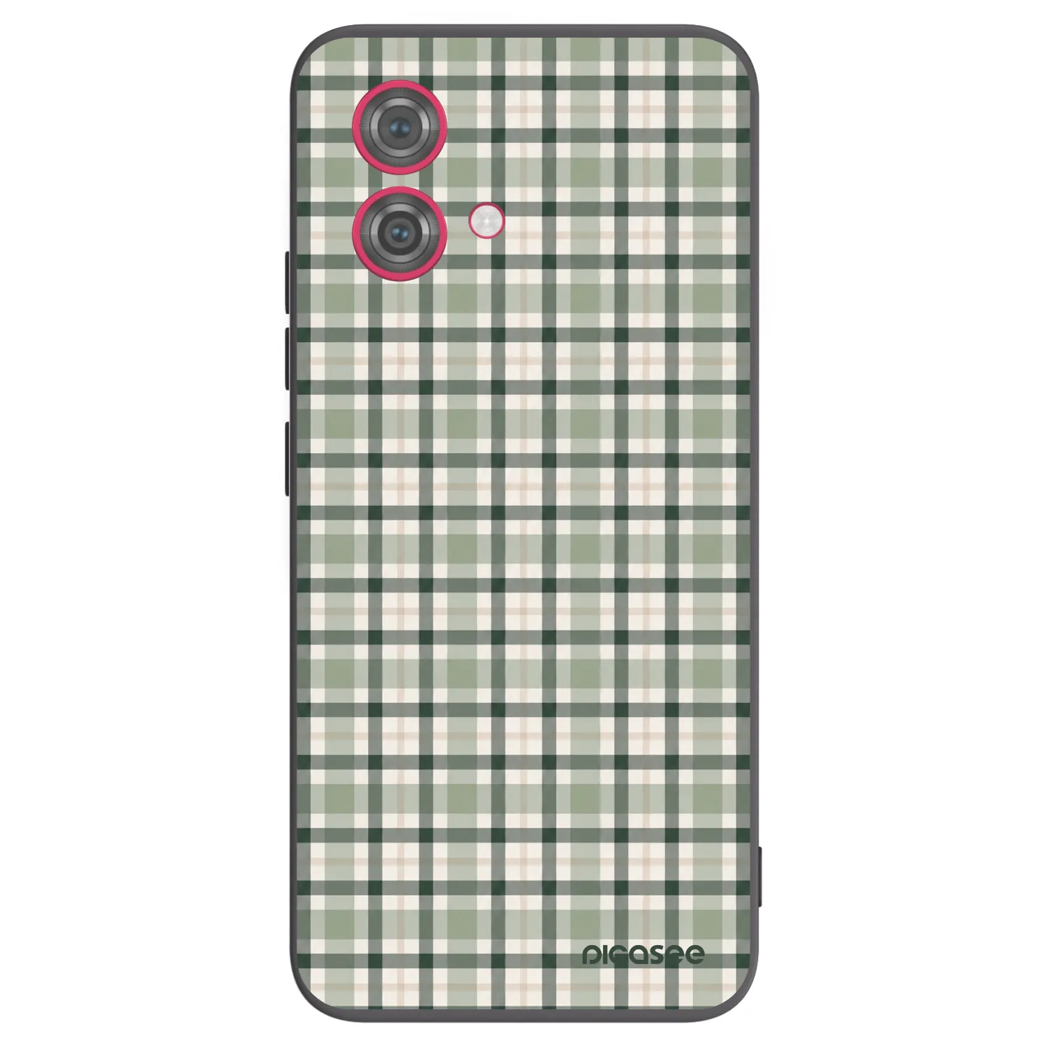 Picasee silikonski črni ovitek za Motorola Moto G84 5G - Sage Tartan