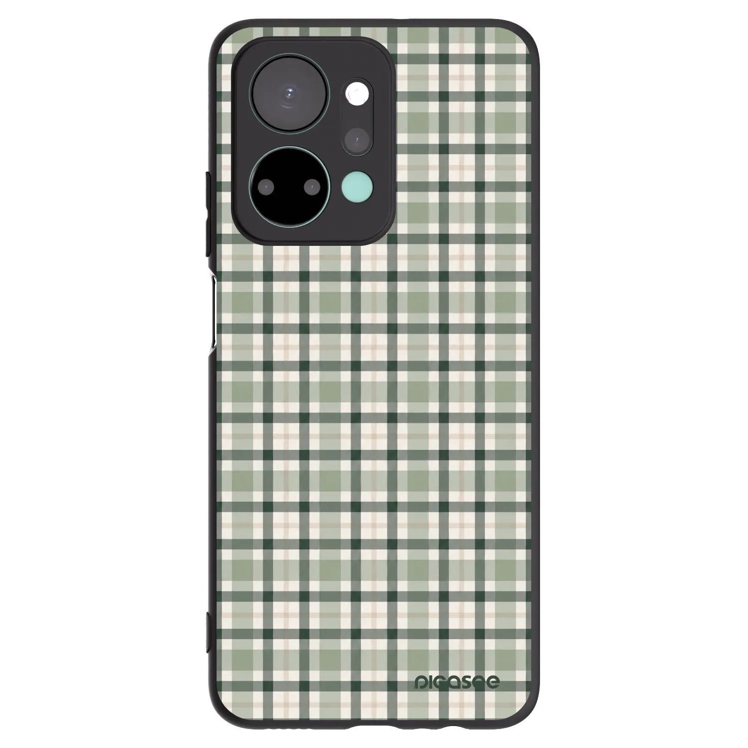 Picasee silikonski črni ovitek za Honor X7a - Sage Tartan