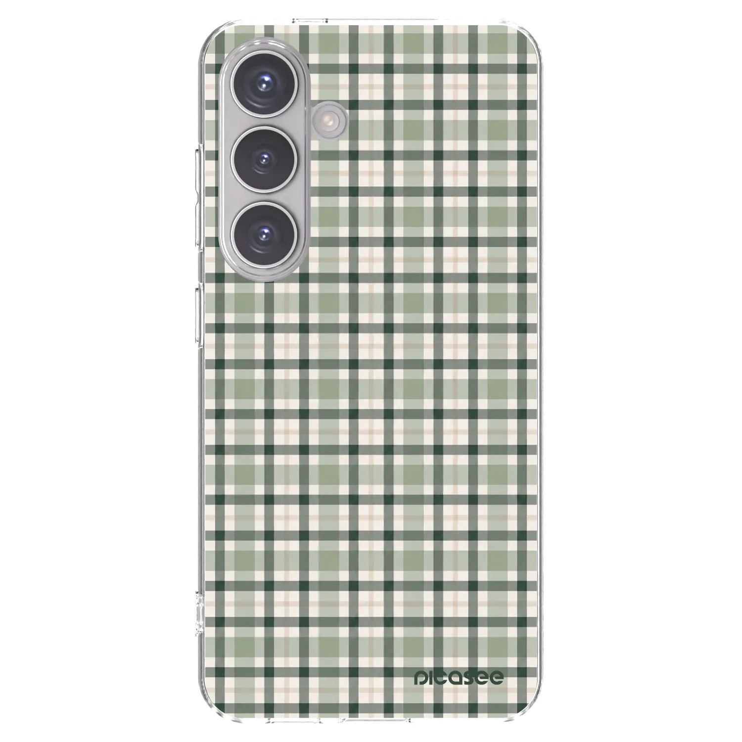 Picasee silikonski prozorni ovitek za Samsung Galaxy S24 S921B 5G - Sage Tartan