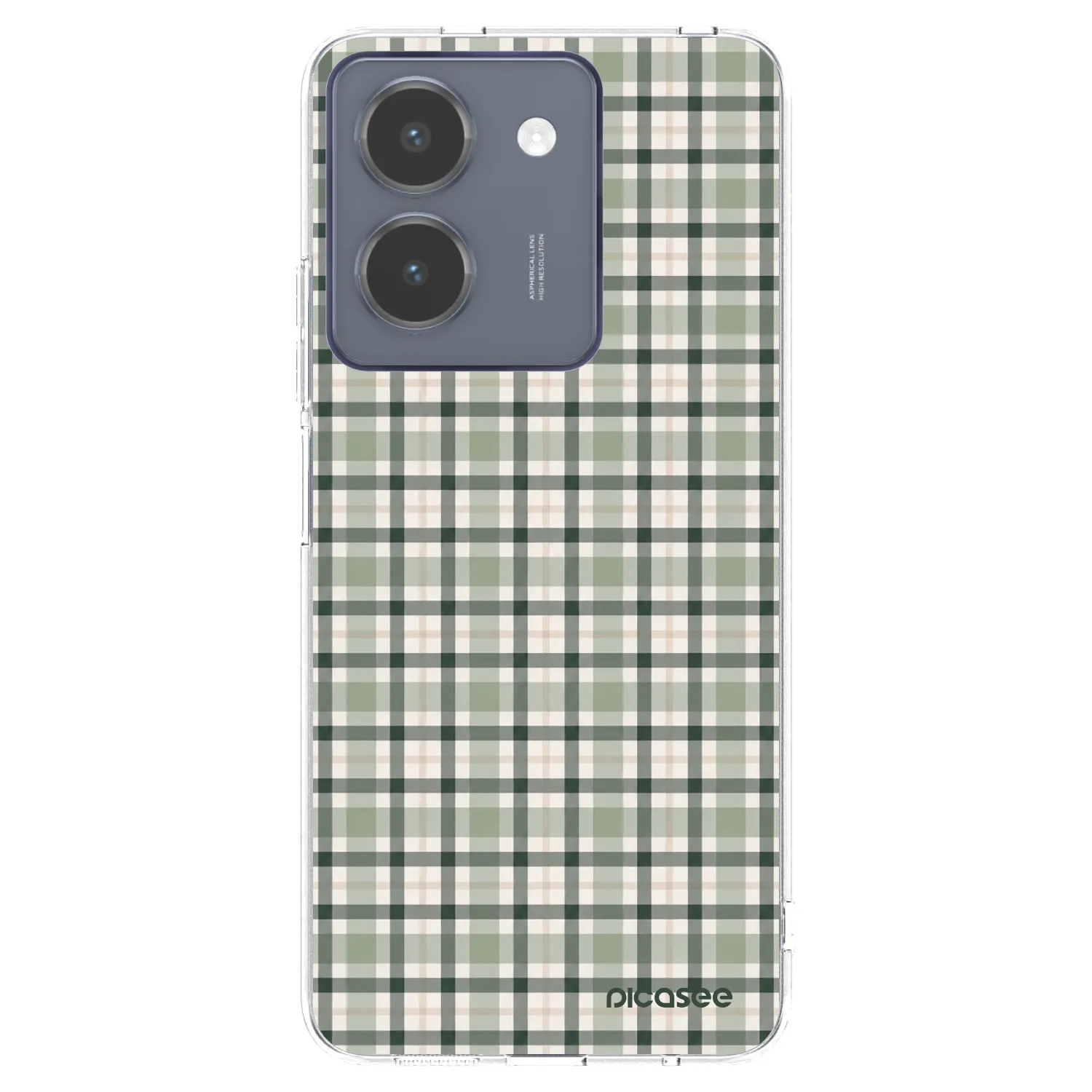 Picasee silikonski prozorni ovitek za Vivo Y36 4G - Sage Tartan