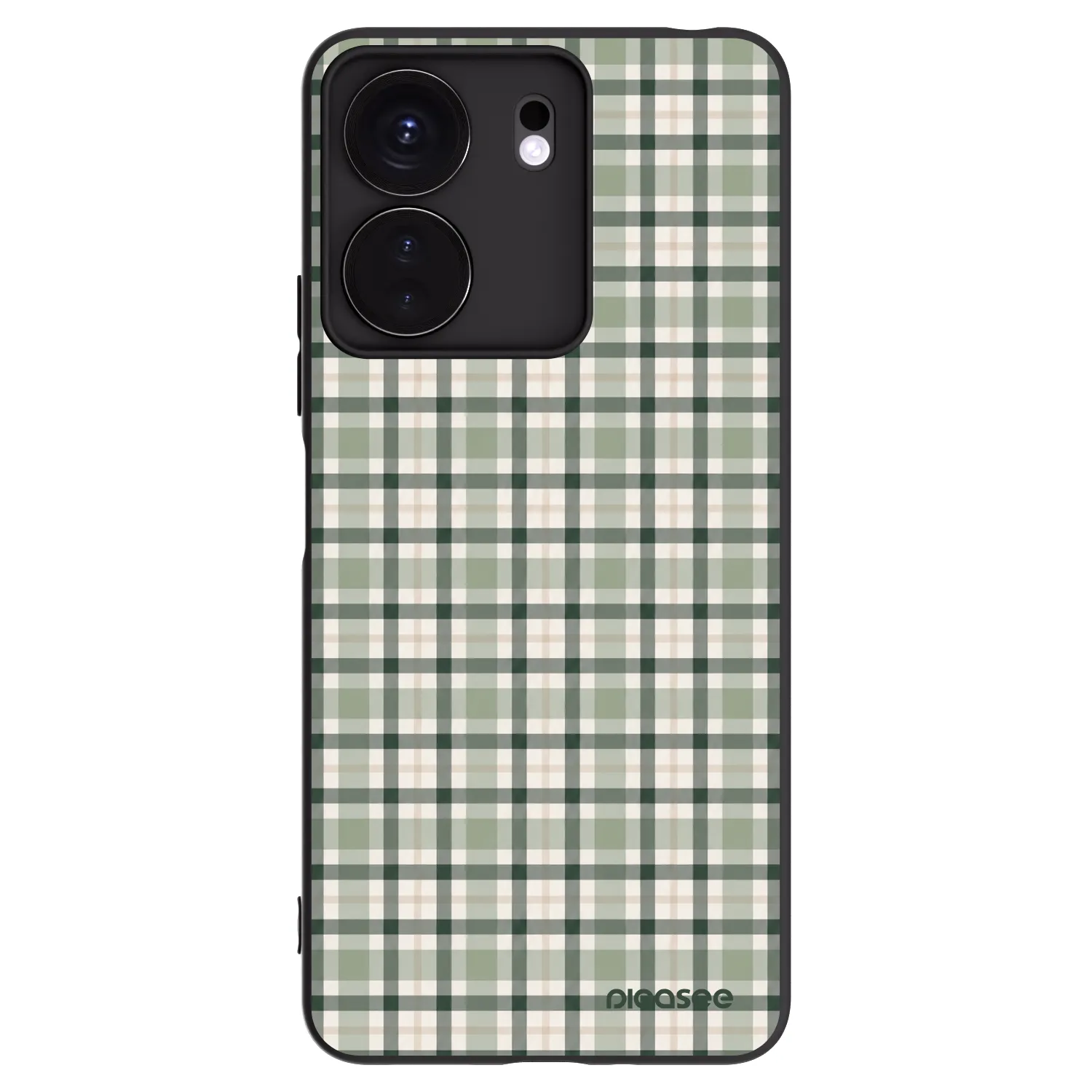 Picasee silikonski črni ovitek za Xiaomi Redmi 13C 4G - Sage Tartan