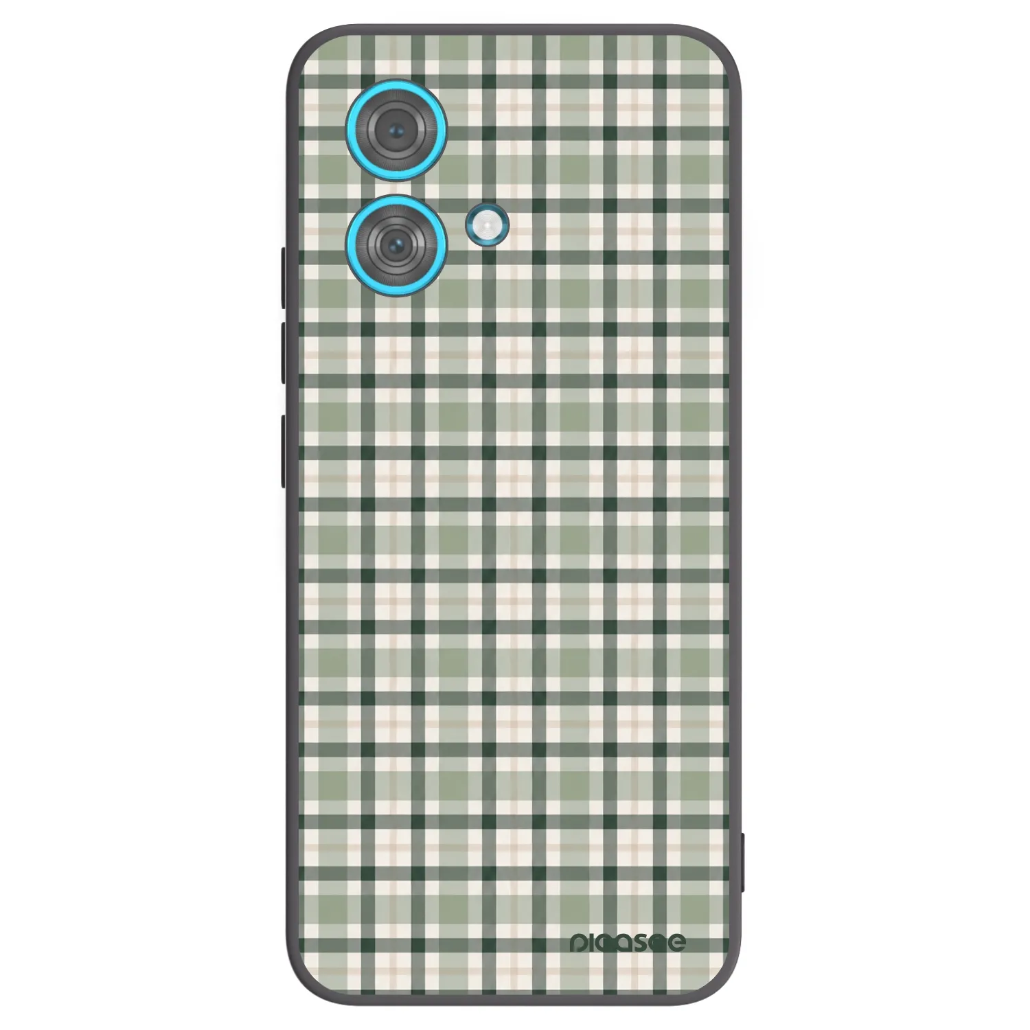 Picasee silikonski črni ovitek za Motorola Edge 40 Neo - Sage Tartan
