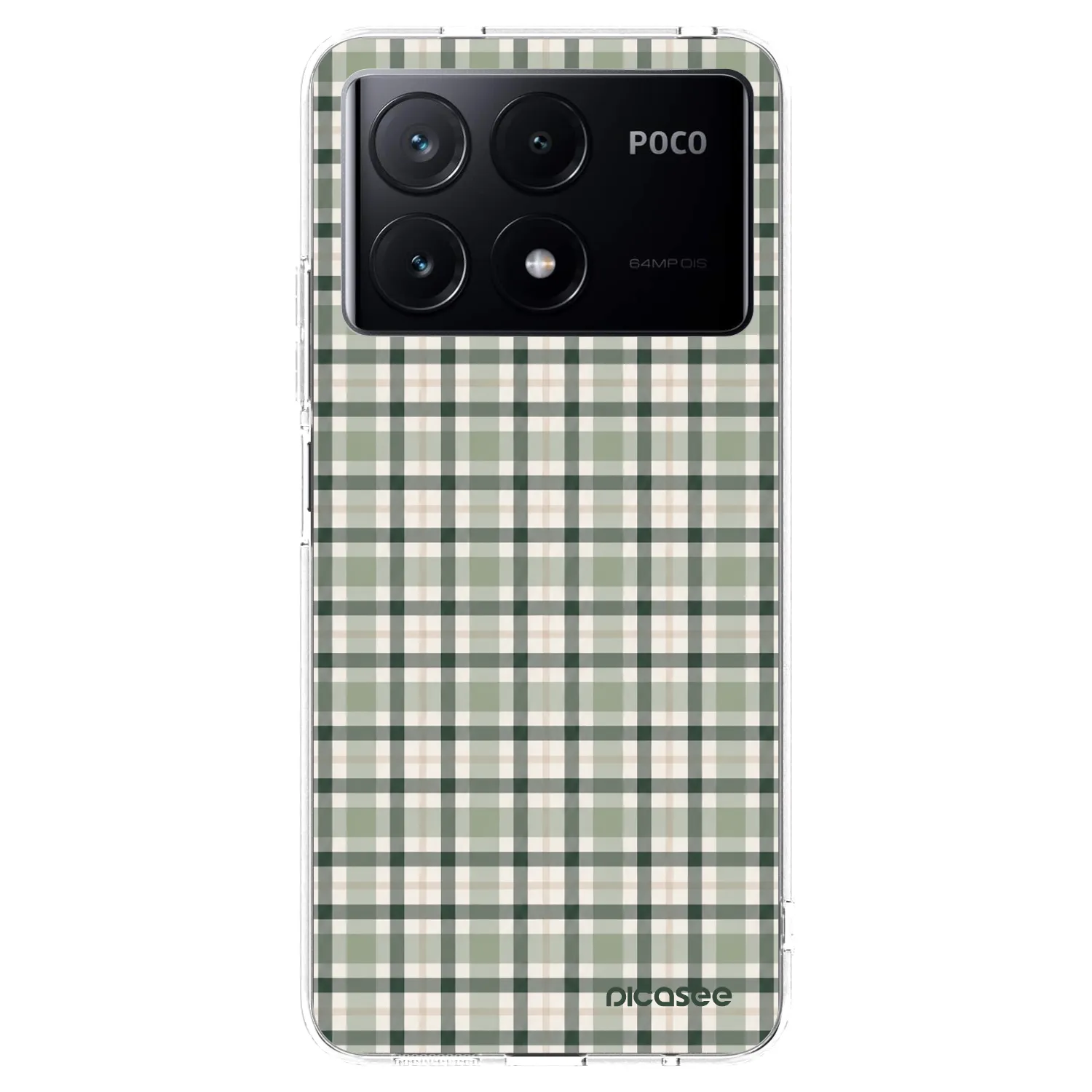 Picasee silikonski prozorni ovitek za Xiaomi Poco X6 Pro - Sage Tartan