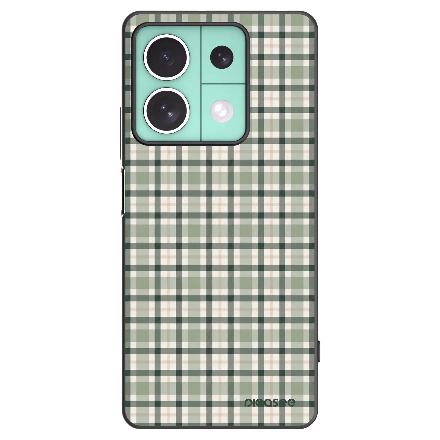 Picasee silikonski črni ovitek za Xiaomi Redmi Note 13 5G - Sage Tartan
