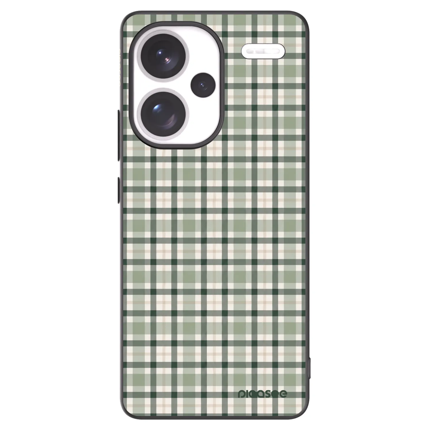 Picasee silikonski črni ovitek za Xiaomi Redmi Note 13 Pro+ 5G - Sage Tartan