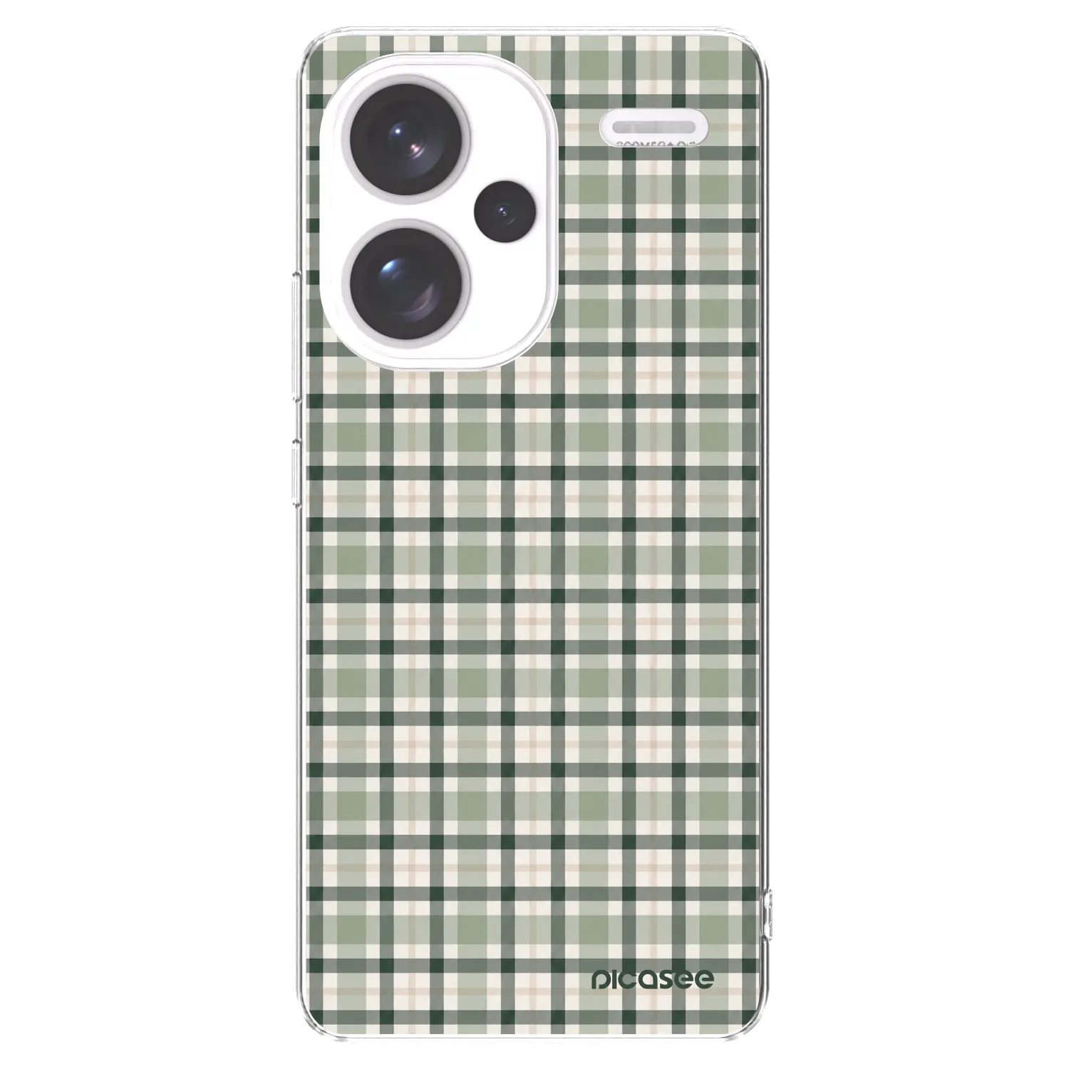 Picasee silikonski prozorni ovitek za Xiaomi Redmi Note 13 Pro+ 5G - Sage Tartan