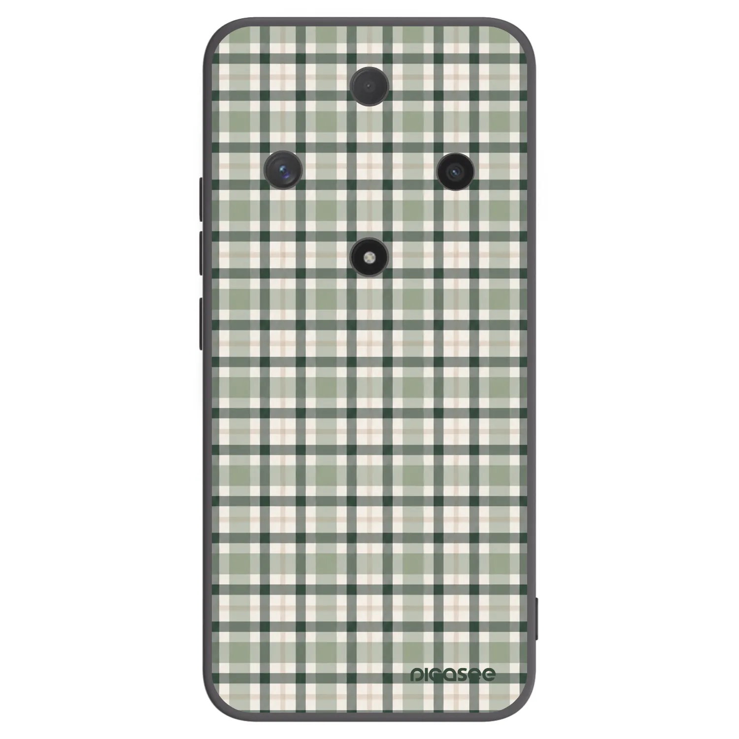 Picasee silikonski črni ovitek za Honor Magic6 Lite 5G - Sage Tartan