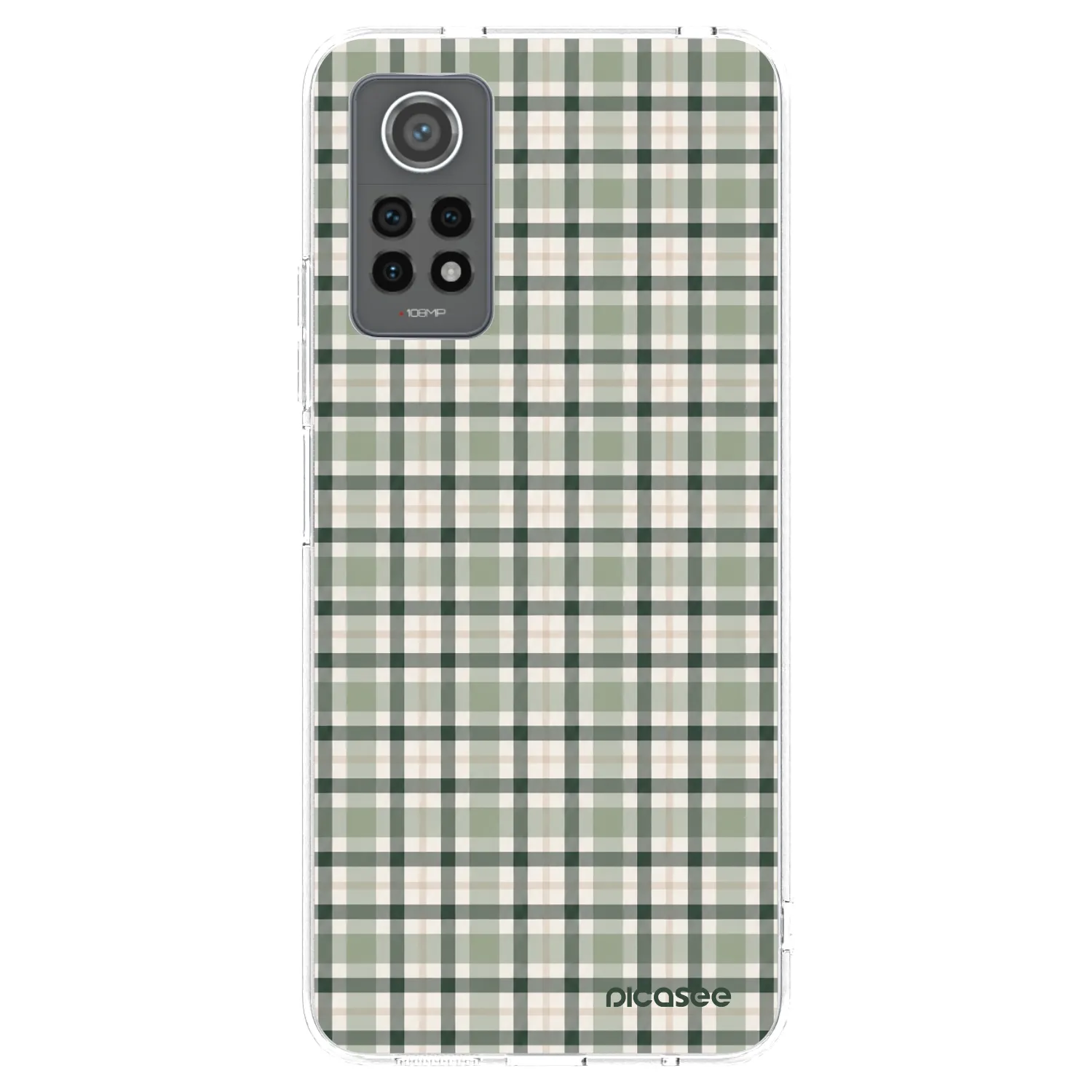 Picasee silikonski prozorni ovitek za Xiaomi Redmi Note 12 Pro 4G - Sage Tartan